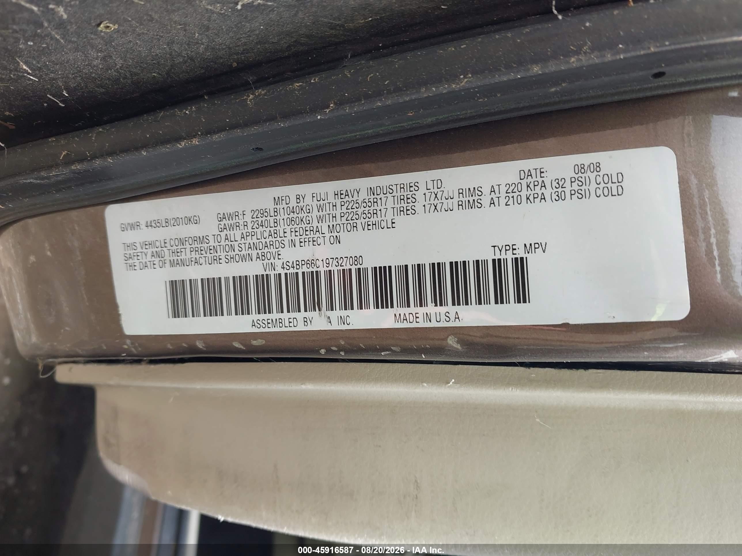 2009 Subaru Outback 2.5i Limited Brown vin: 4S4BP66C197327080