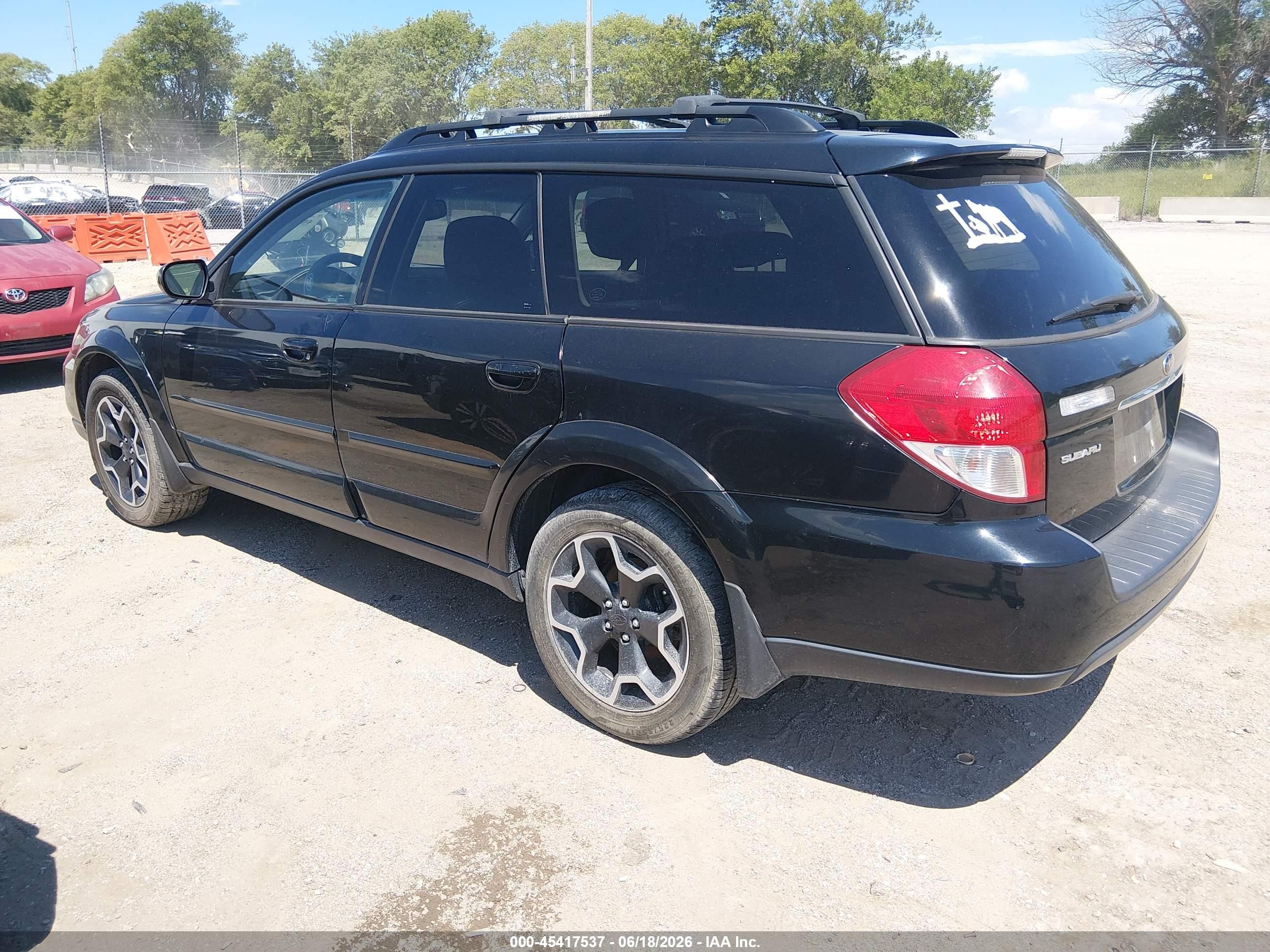 2009 Subaru Outback 2.5i Limited Black vin: 4S4BP66C397325489