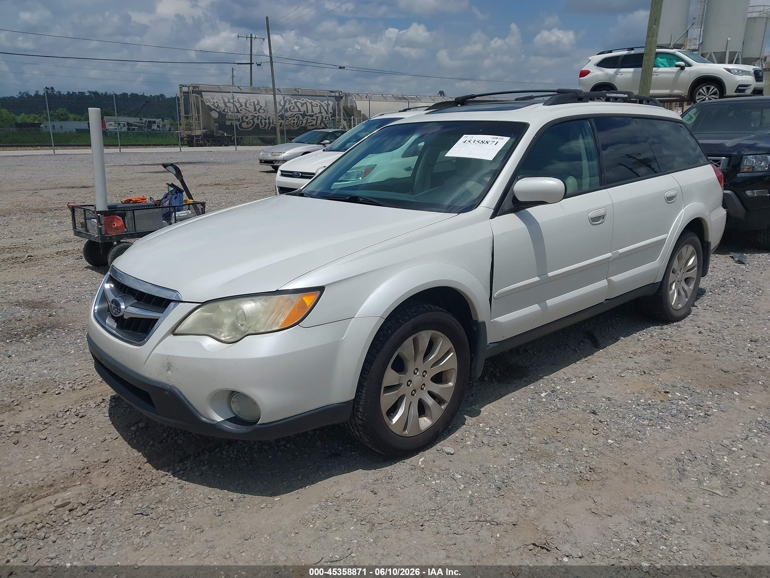 2009 Subaru Outback 2.5i Limited White vin: 4S4BP66C397335262