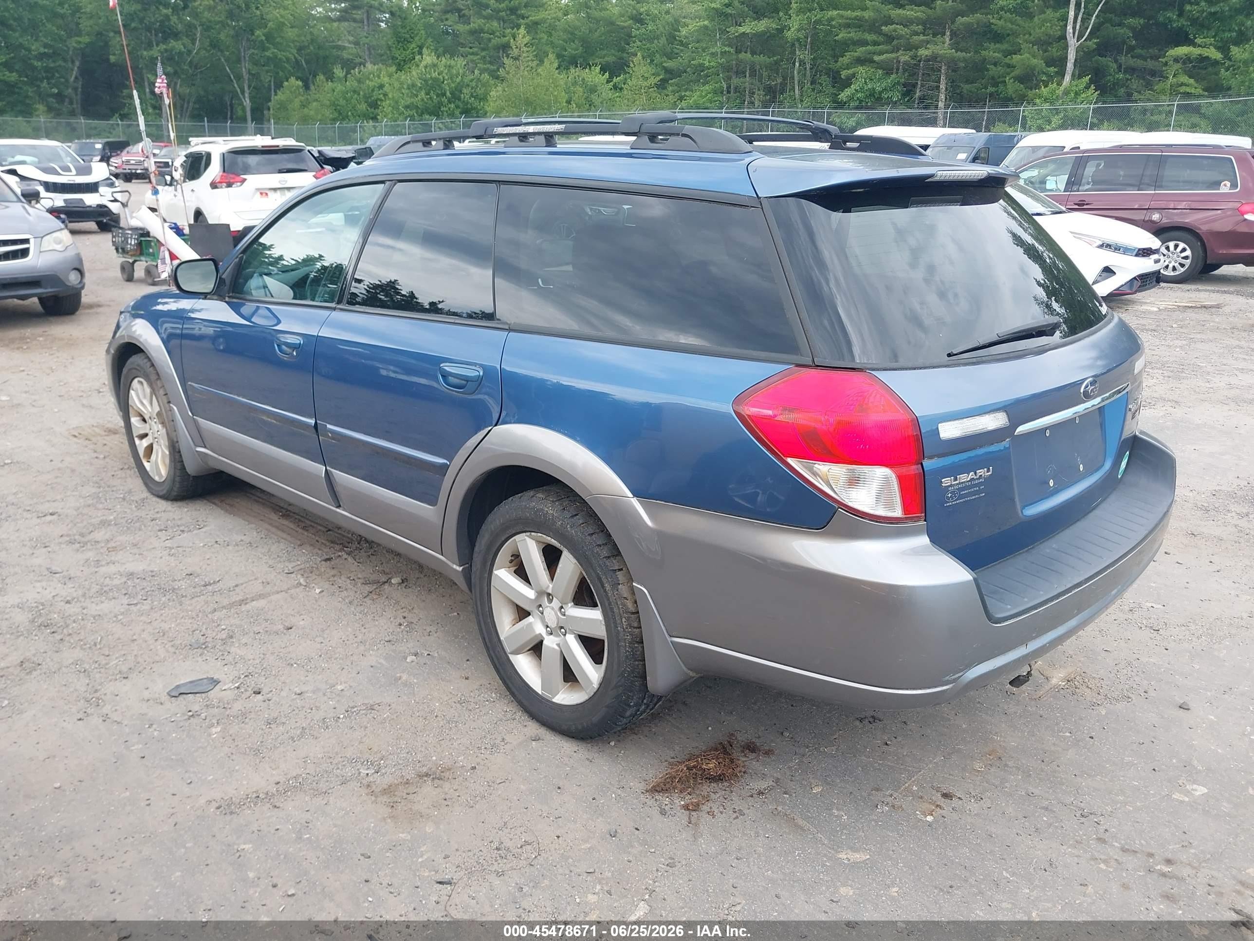 2009 Subaru Outback 2.5i Limited Blue vin: 4S4BP66C597317894