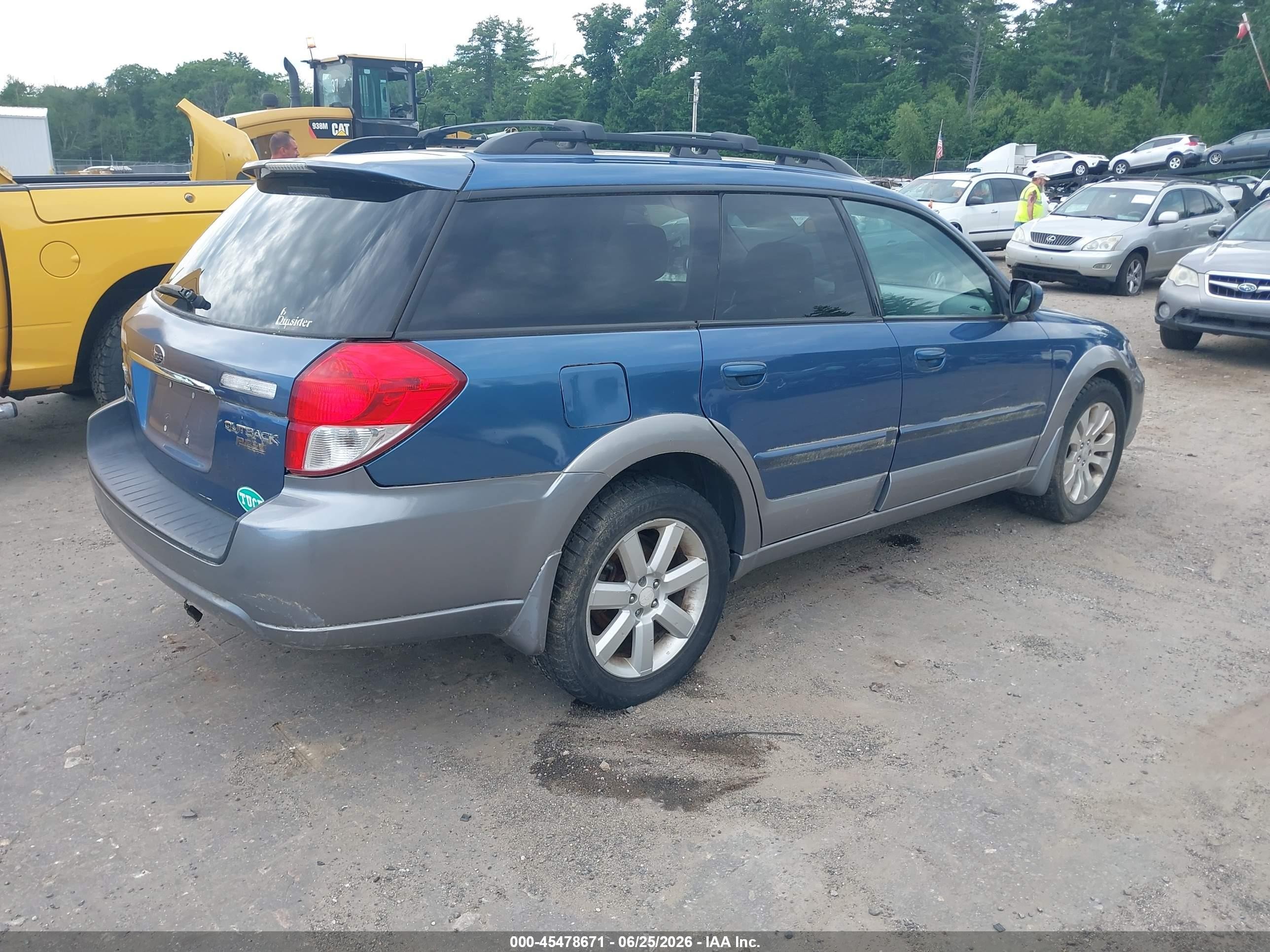 2009 Subaru Outback 2.5i Limited Blue vin: 4S4BP66C597317894