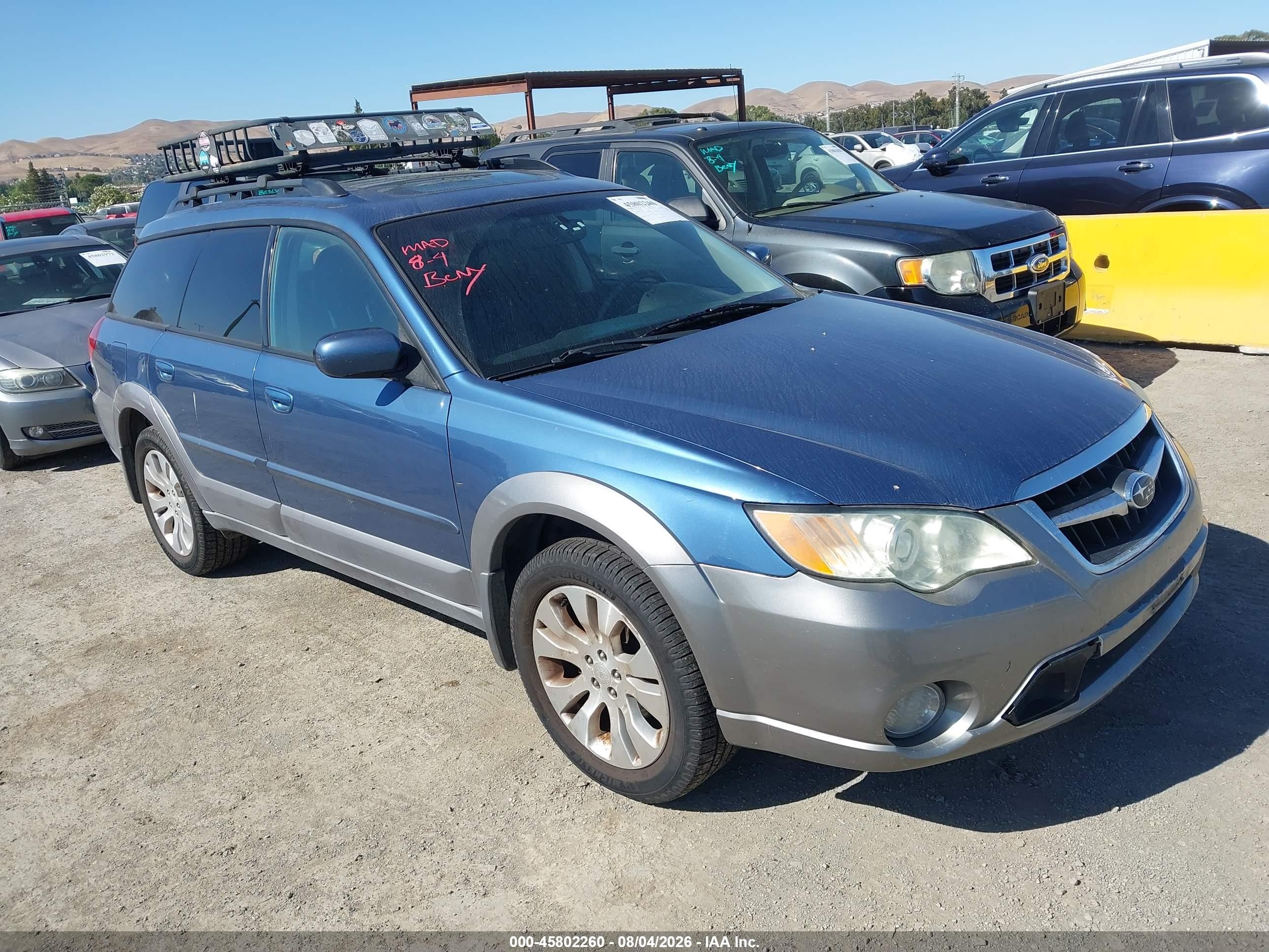 2009 Subaru Outback 2.5i Limited Blue vin: 4S4BP66C597318527