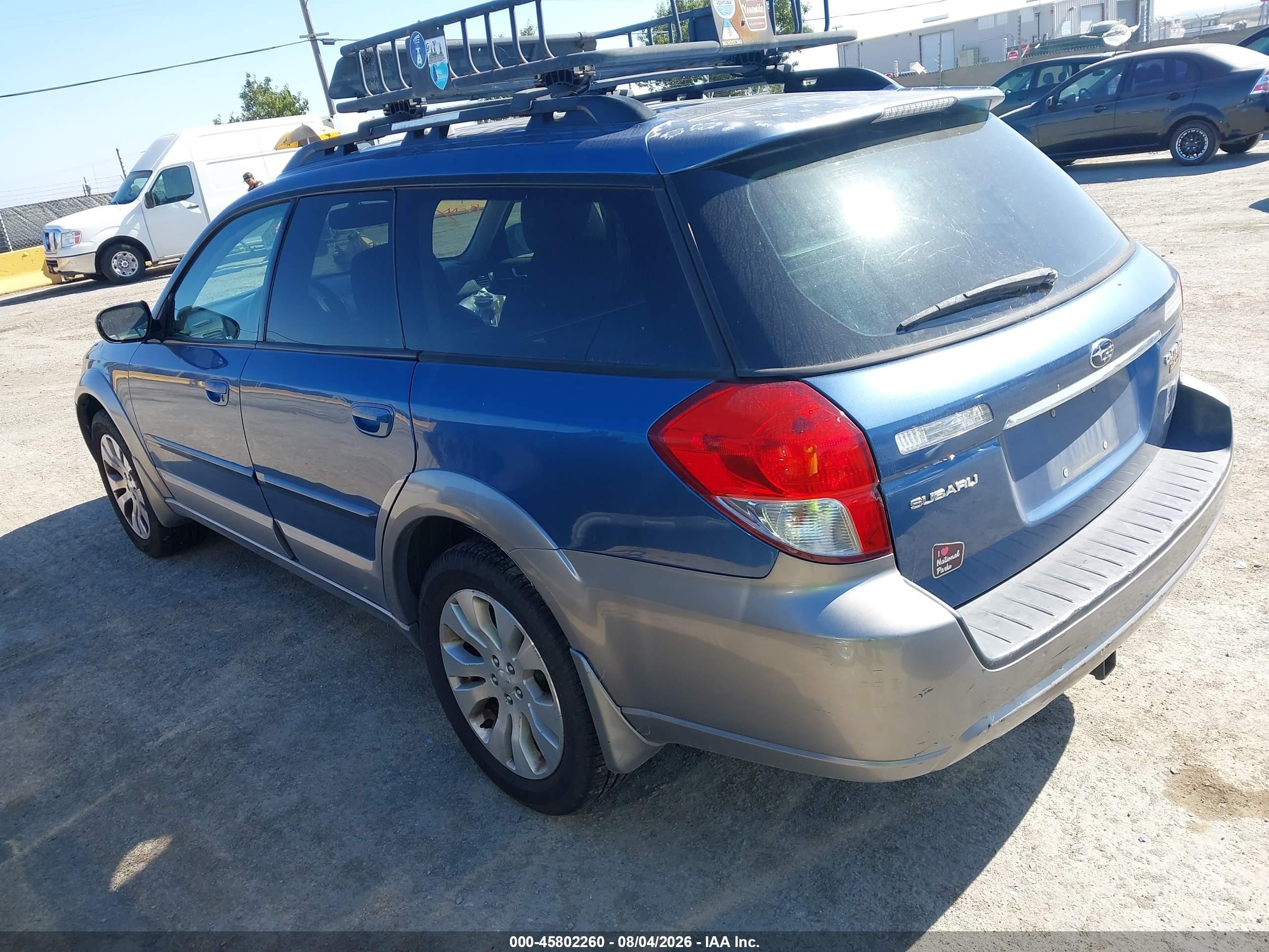 2009 Subaru Outback 2.5i Limited Blue vin: 4S4BP66C597318527