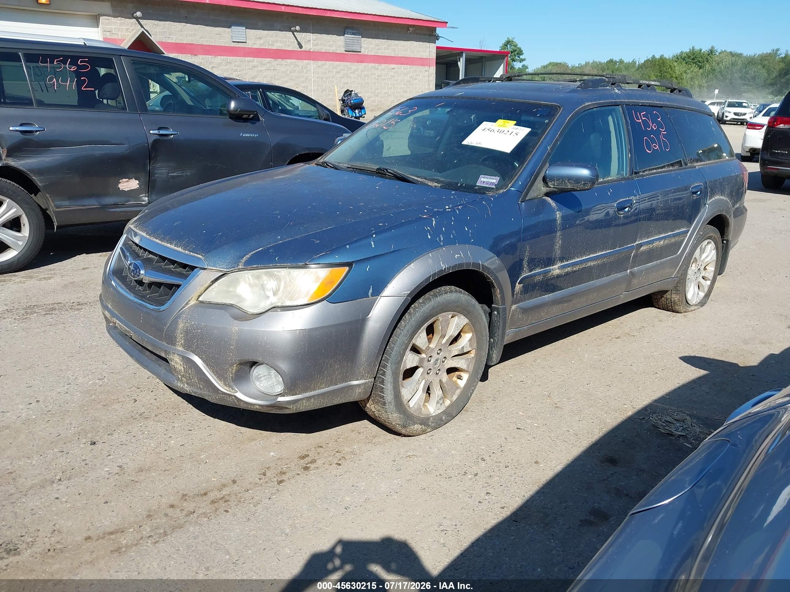 2009 Subaru Outback 2.5i Limited Blue vin: 4S4BP66C597321900