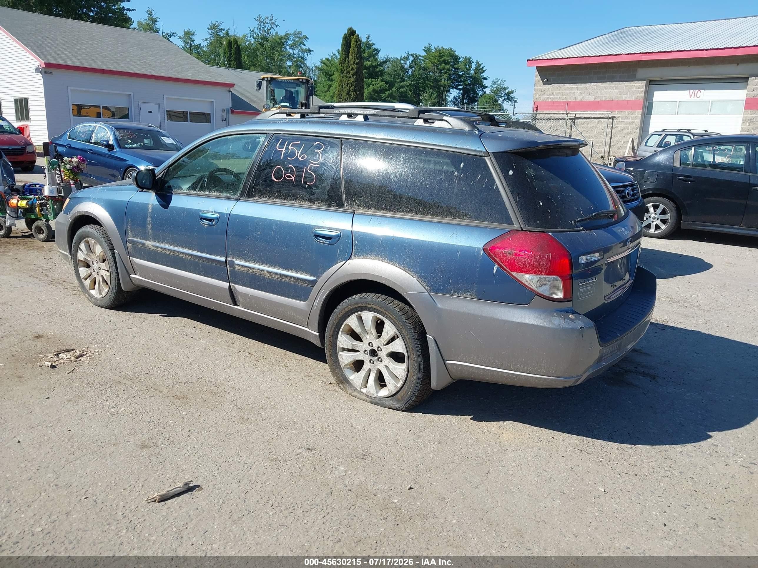 2009 Subaru Outback 2.5i Limited Blue vin: 4S4BP66C597321900