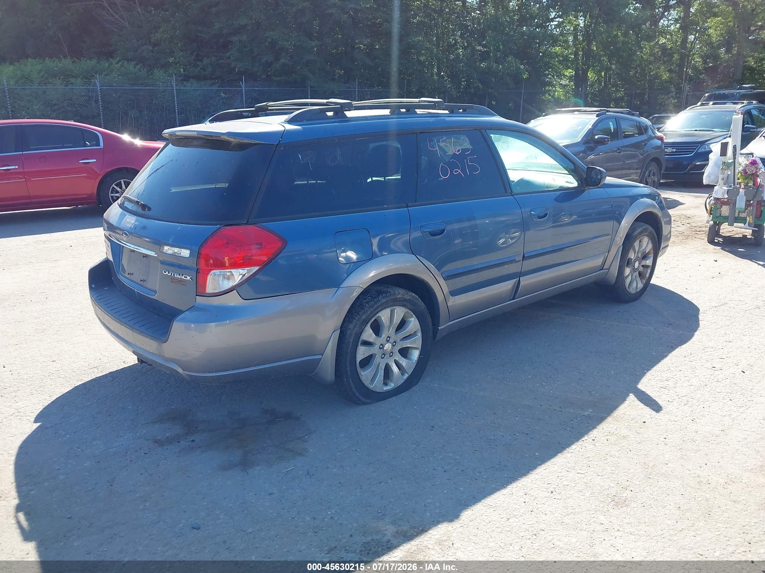2009 Subaru Outback 2.5i Limited Blue vin: 4S4BP66C597321900