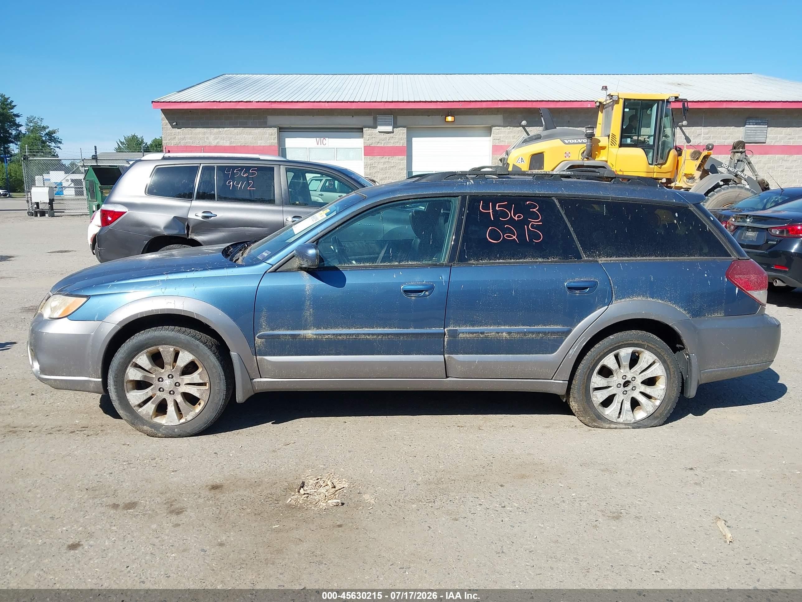 2009 Subaru Outback 2.5i Limited Blue vin: 4S4BP66C597321900