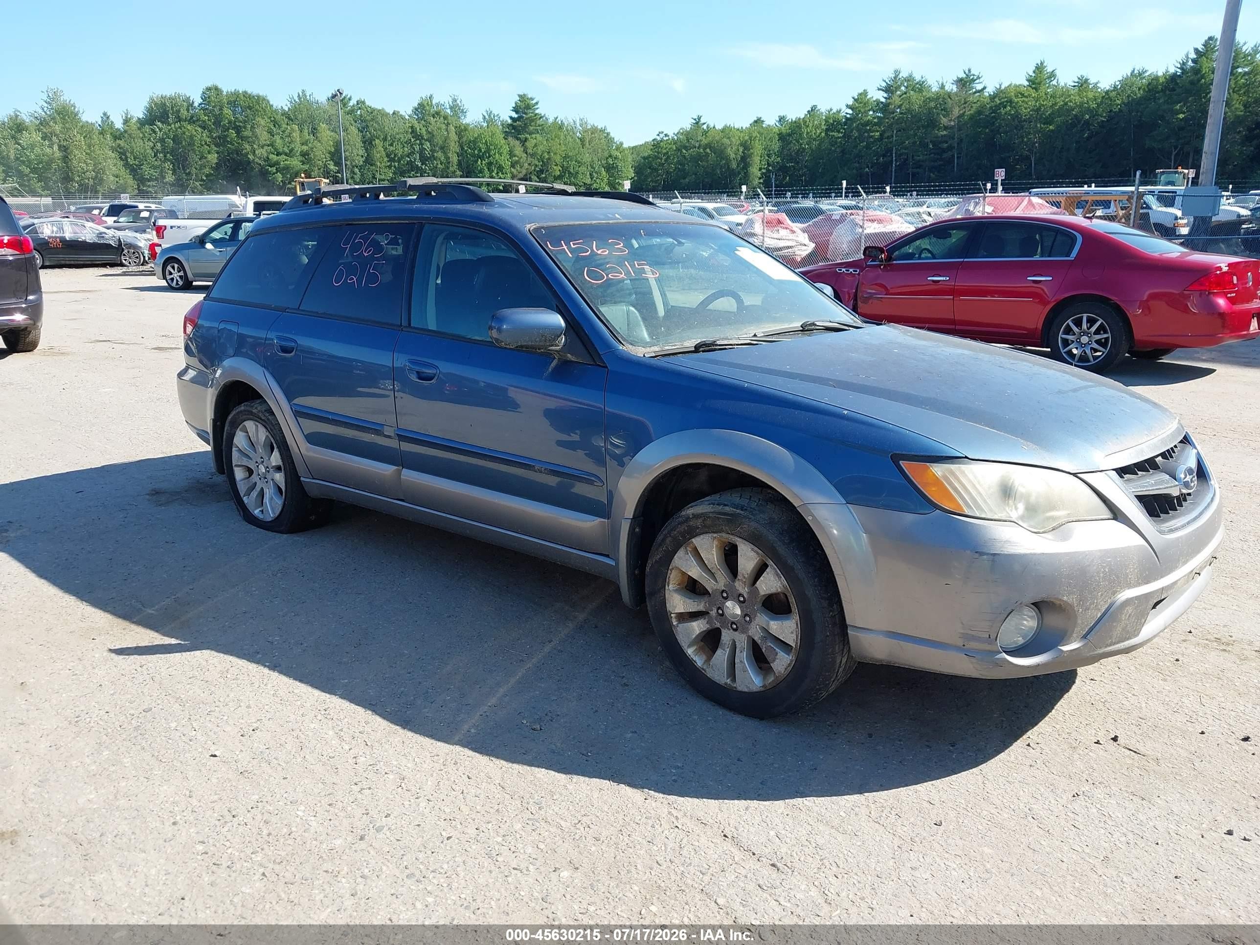 2009 Subaru Outback 2.5i Limited Blue vin: 4S4BP66C597321900