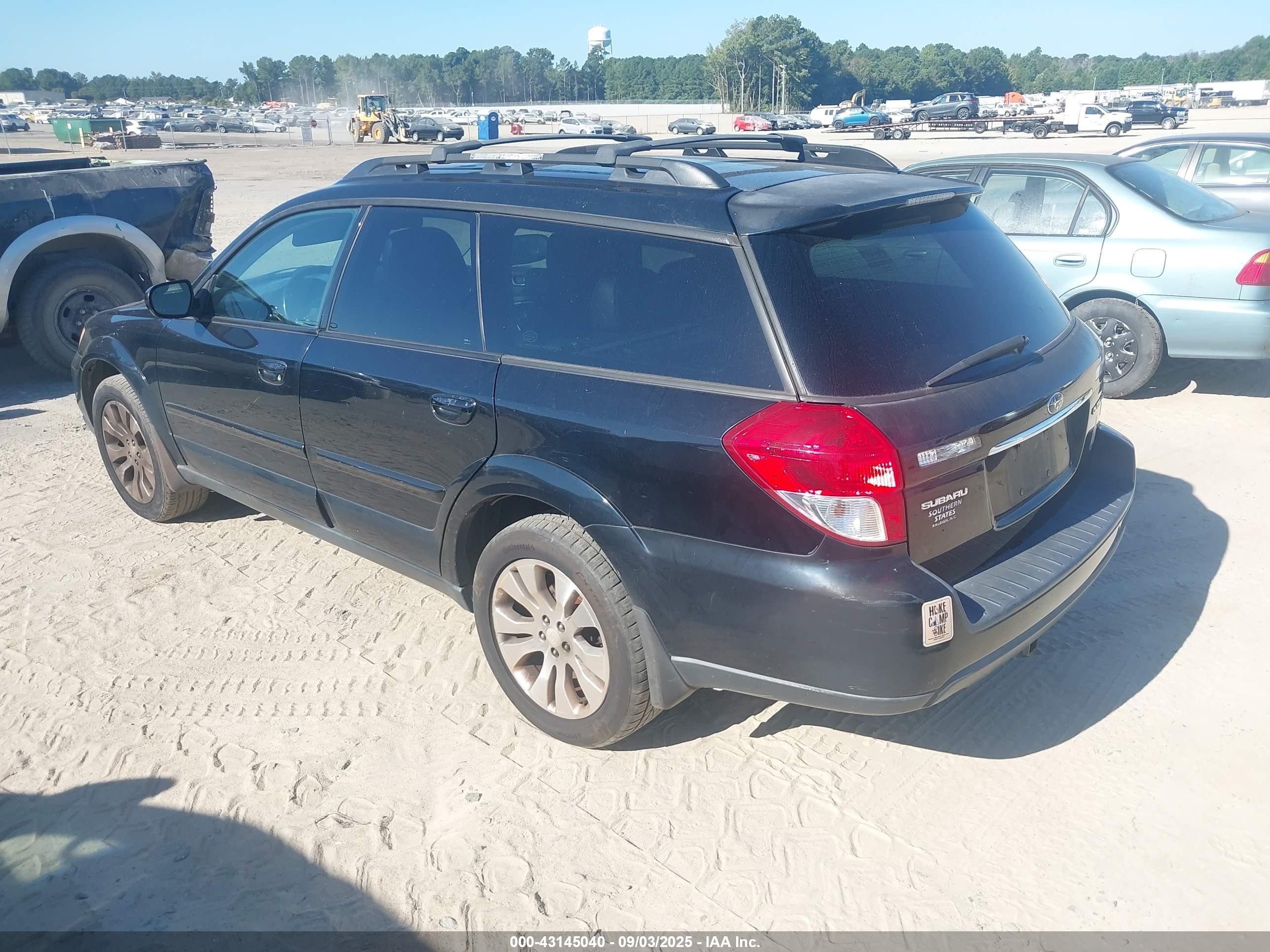 2009 Subaru Outback 2.5i Limited Black vin: 4S4BP66C697338513