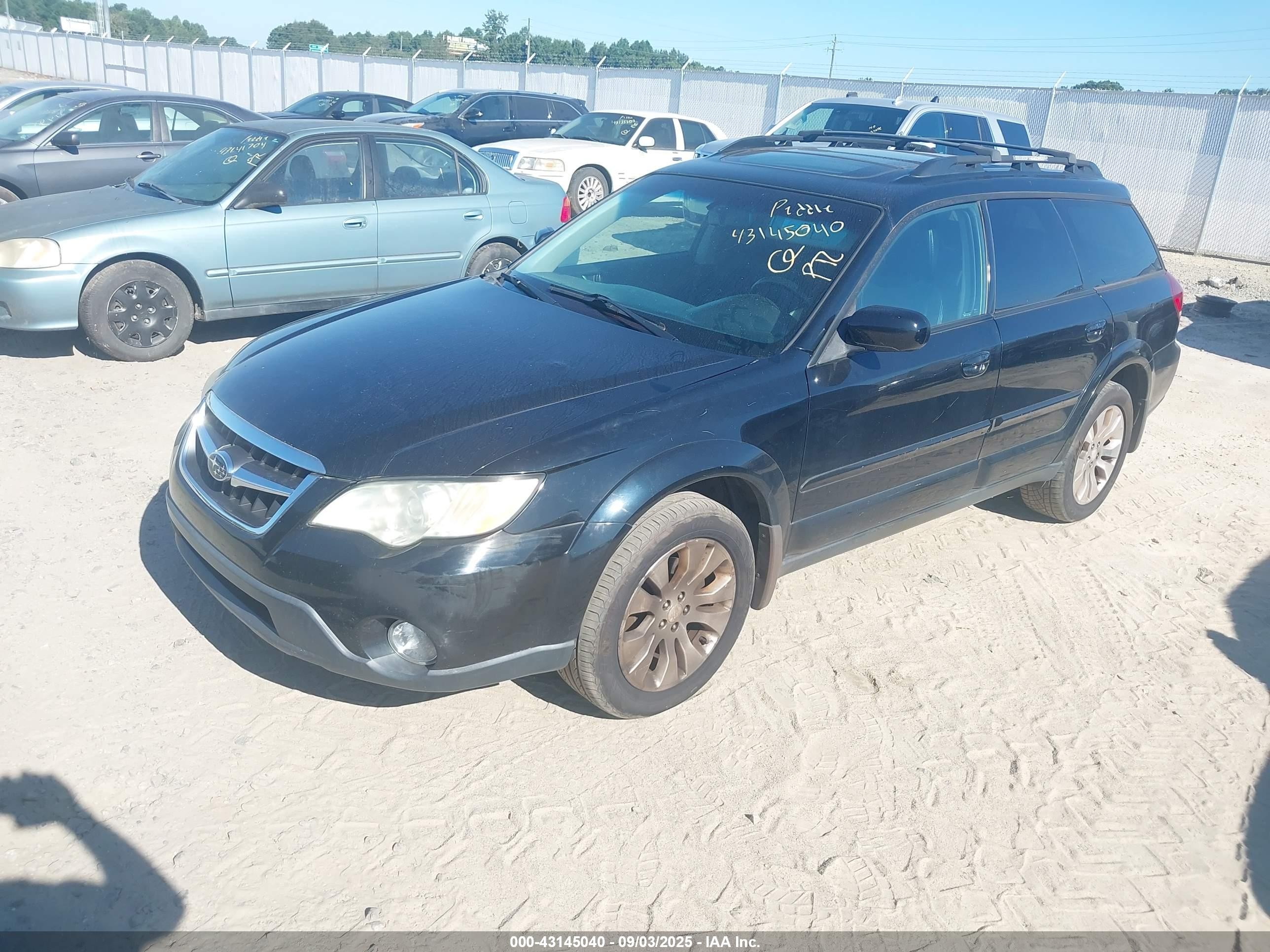 2009 Subaru Outback 2.5i Limited Black vin: 4S4BP66C697338513