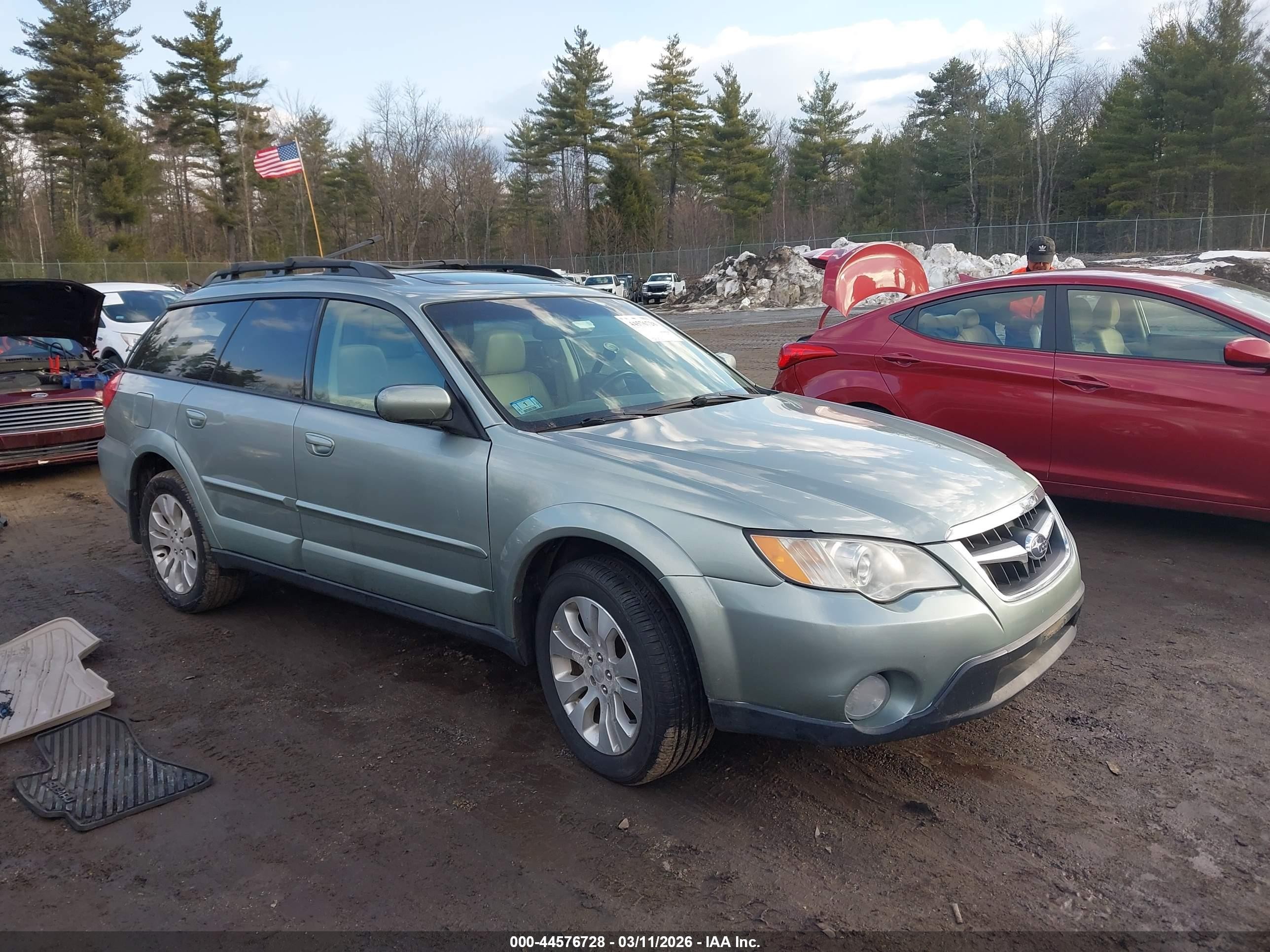2009 Subaru Outback 2.5i Limited Green vin: 4S4BP66C797335054