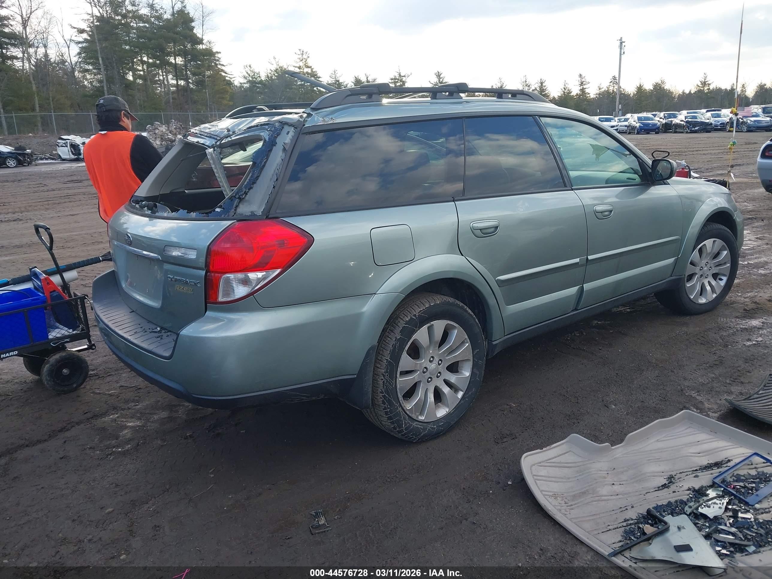 2009 Subaru Outback 2.5i Limited Зеленый vin: 4S4BP66C797335054