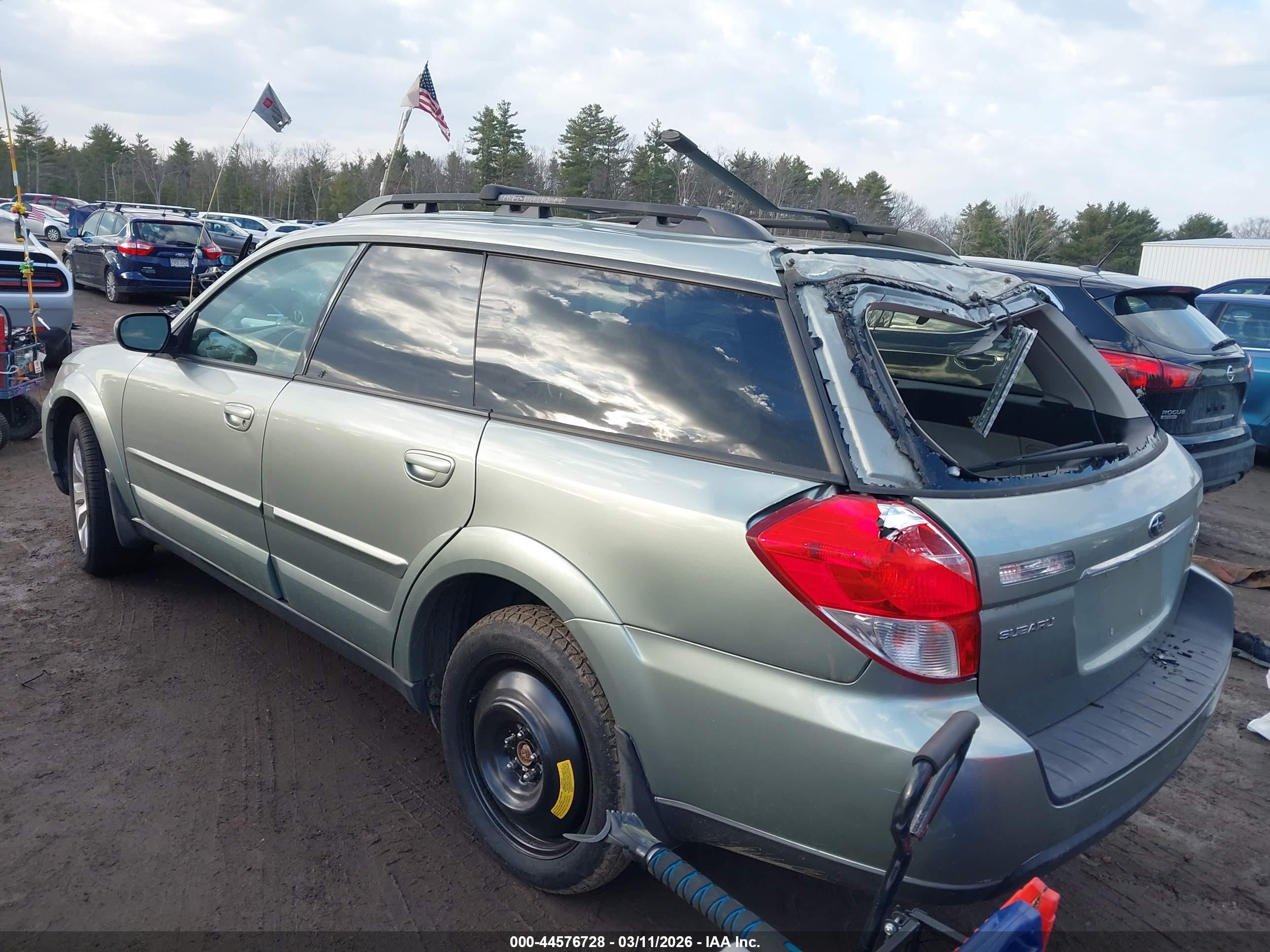 2009 Subaru Outback 2.5i Limited Зеленый vin: 4S4BP66C797335054