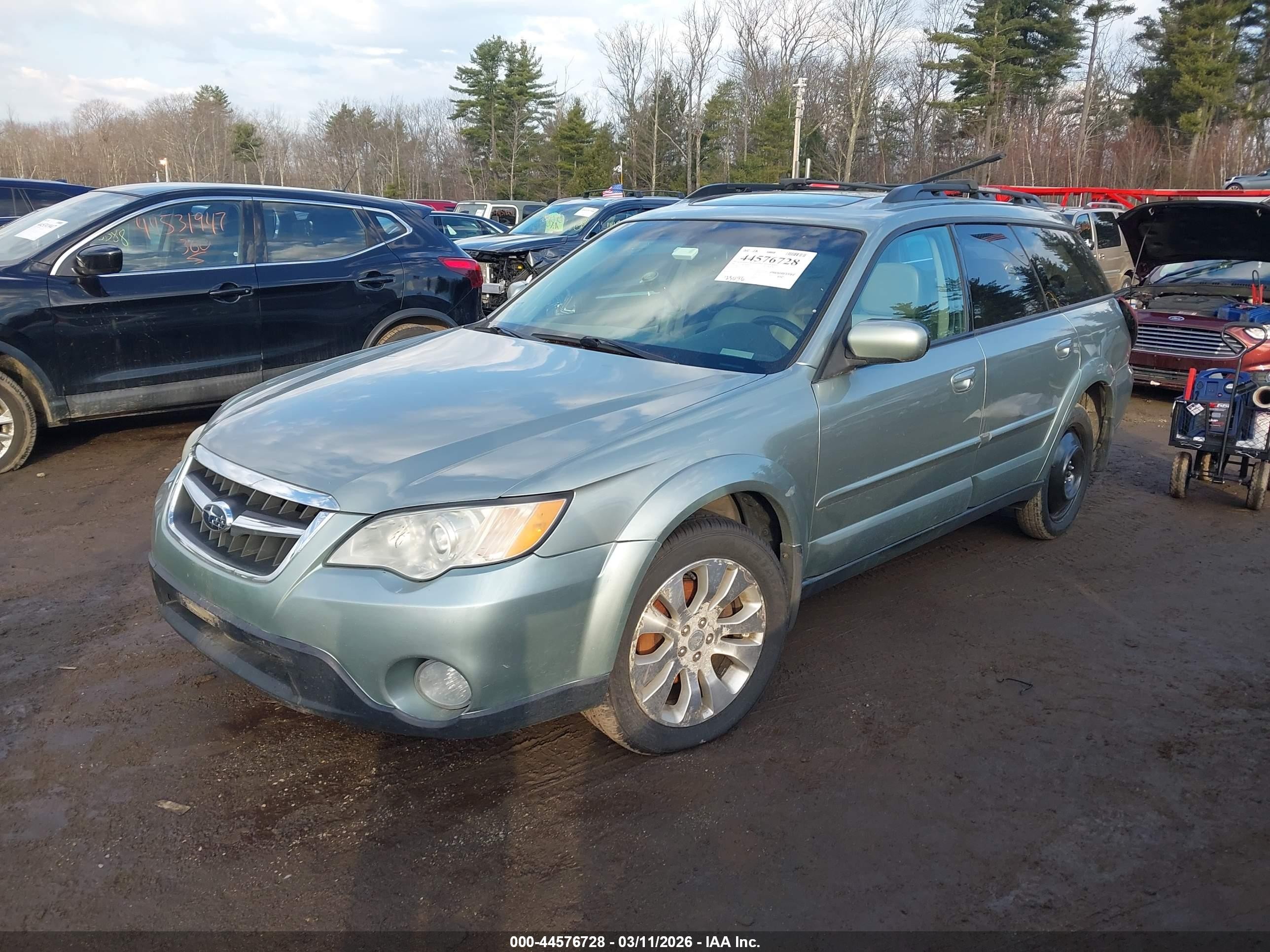 2009 Subaru Outback 2.5i Limited Зеленый vin: 4S4BP66C797335054