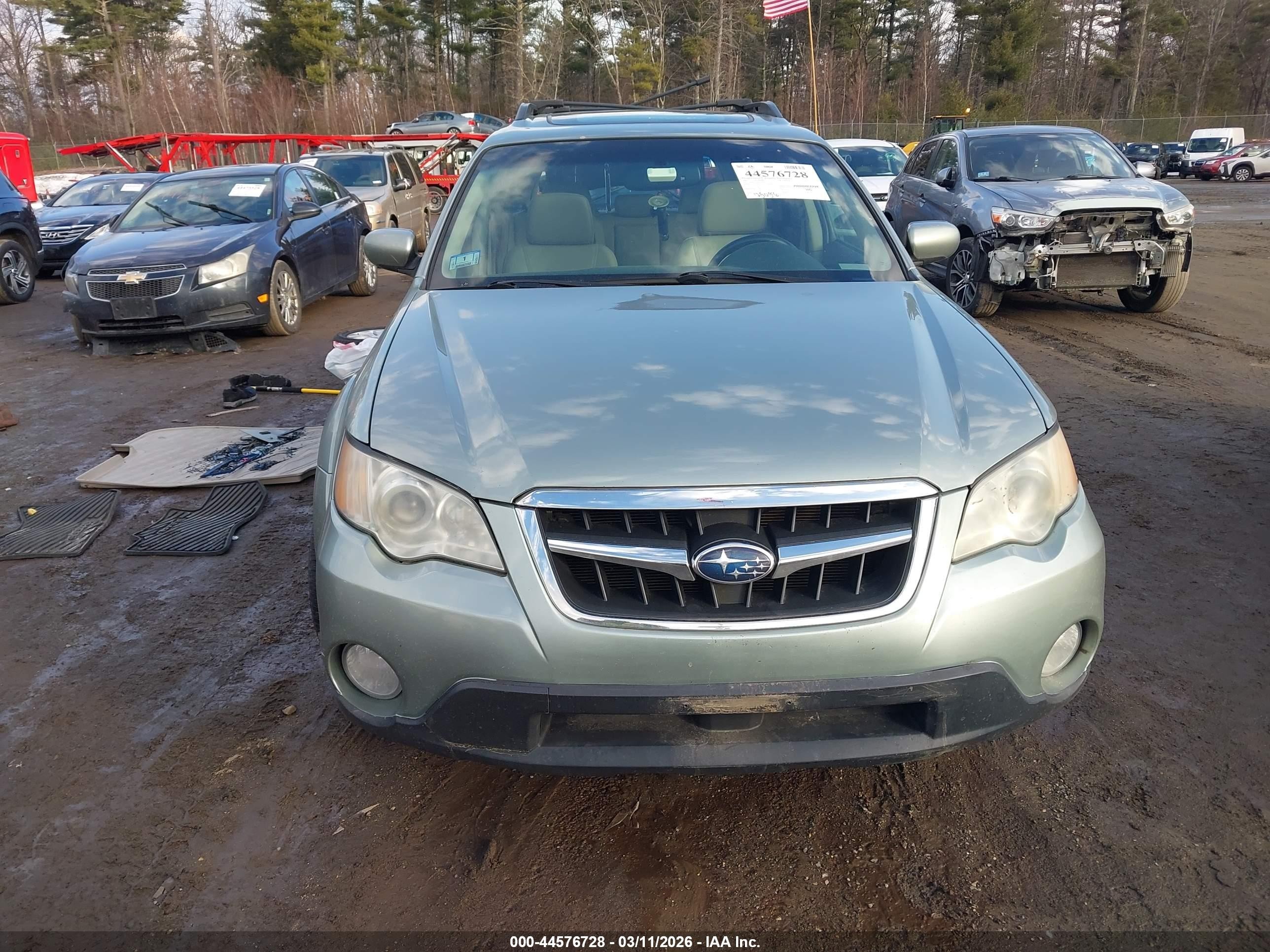 2009 Subaru Outback 2.5i Limited Зеленый vin: 4S4BP66C797335054