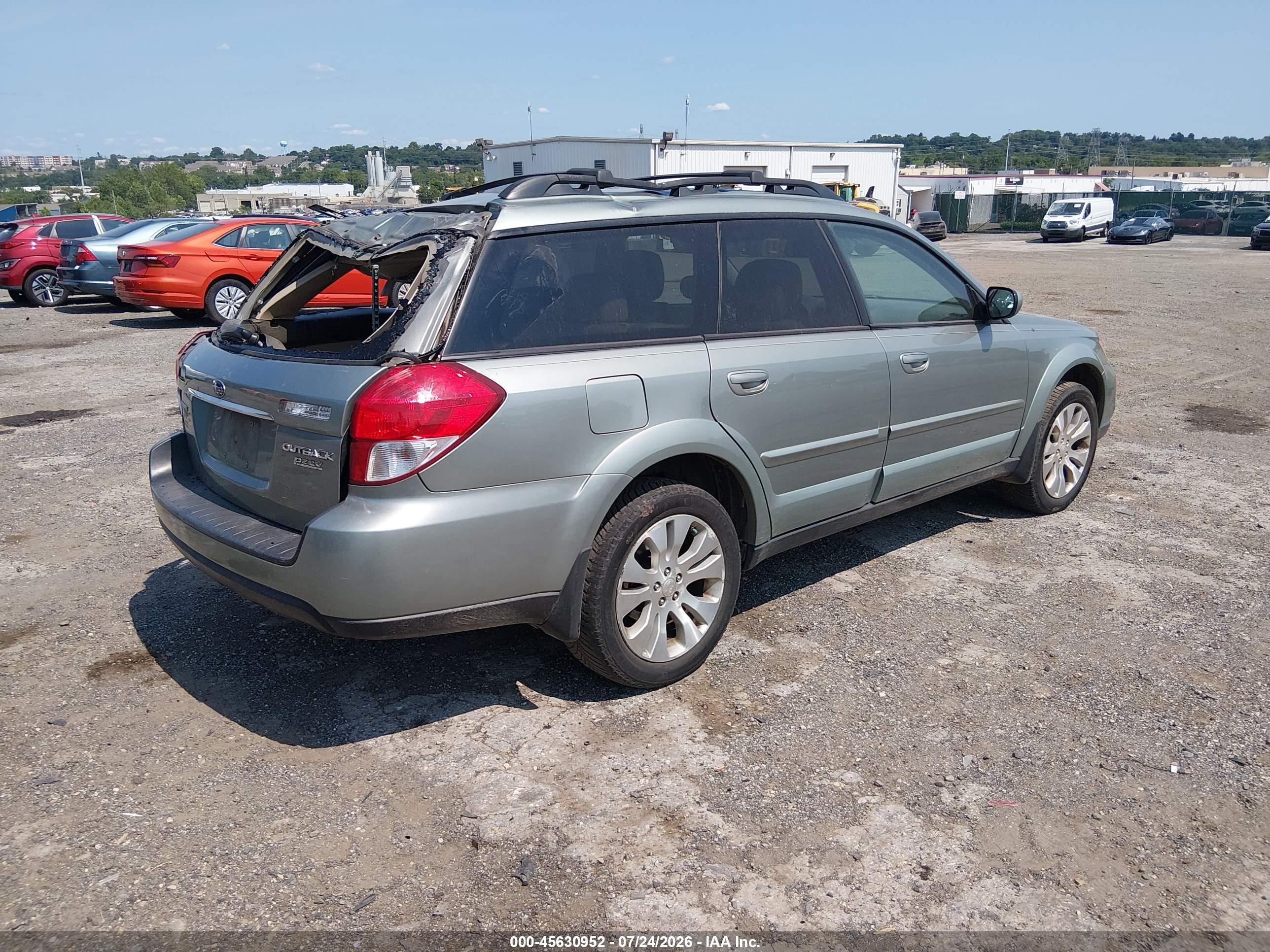 2009 Subaru Outback 2.5i Limited Green vin: 4S4BP66C997322452