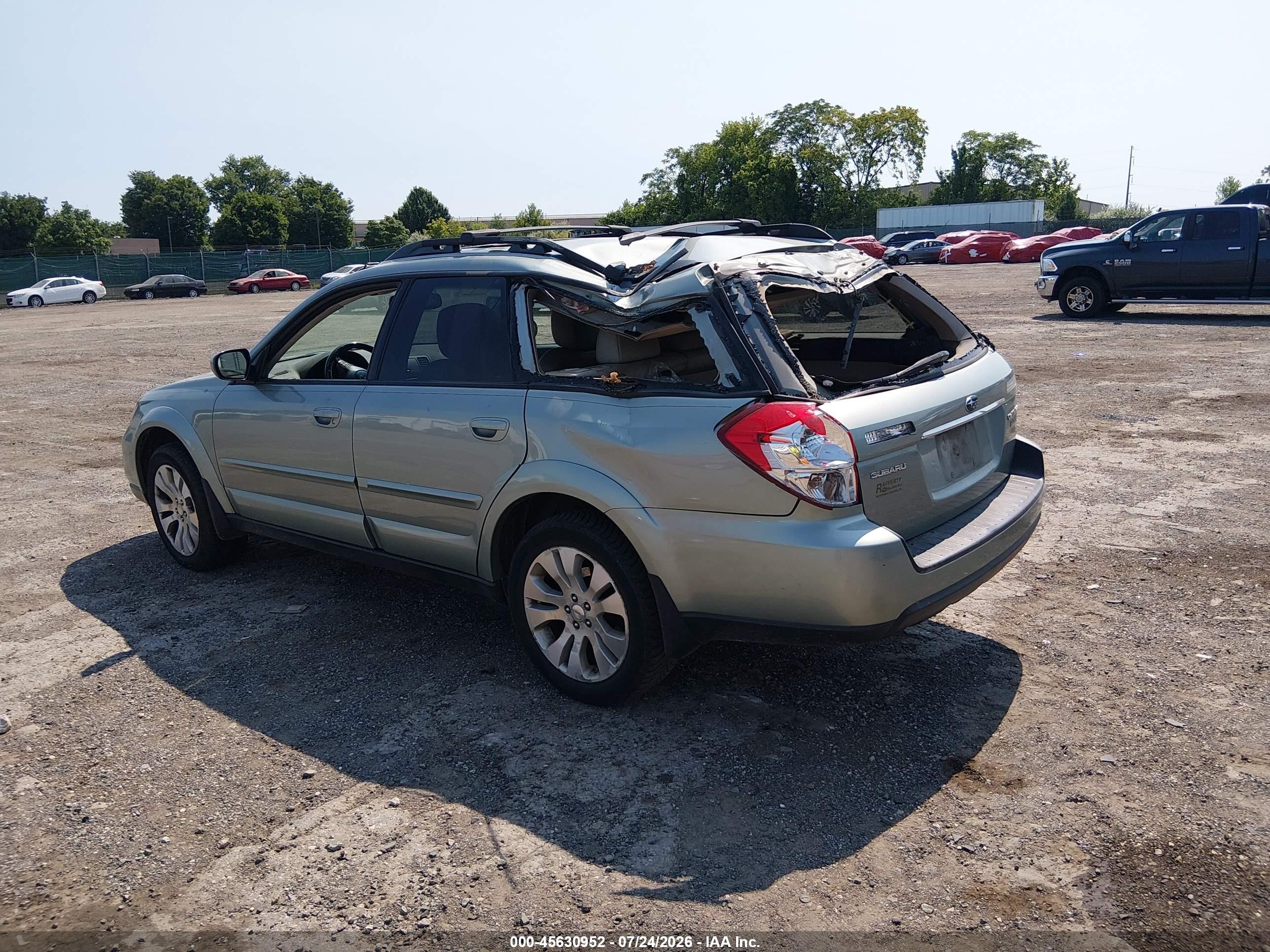 2009 Subaru Outback 2.5i Limited Green vin: 4S4BP66C997322452