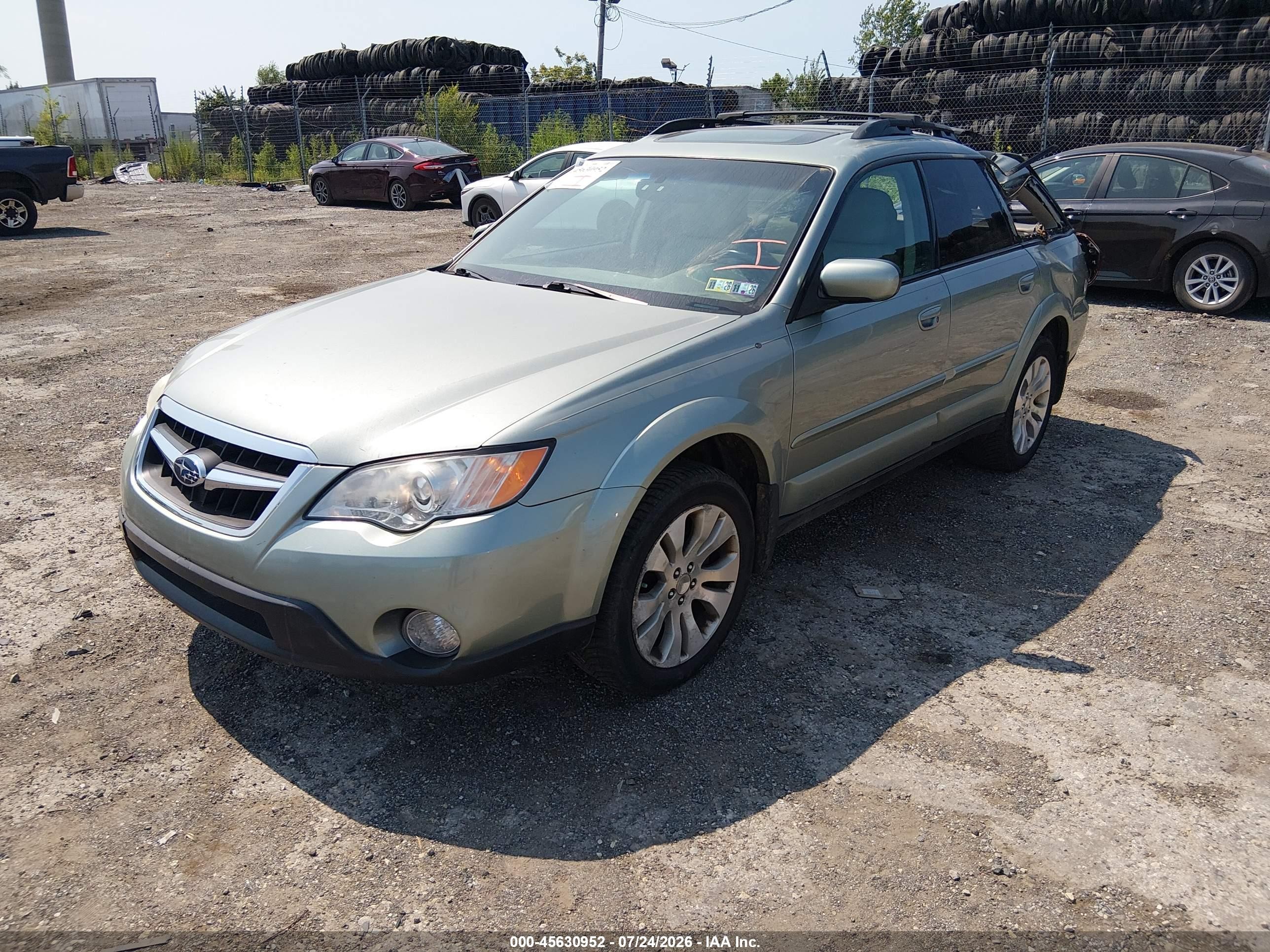 2009 Subaru Outback 2.5i Limited Green vin: 4S4BP66C997322452