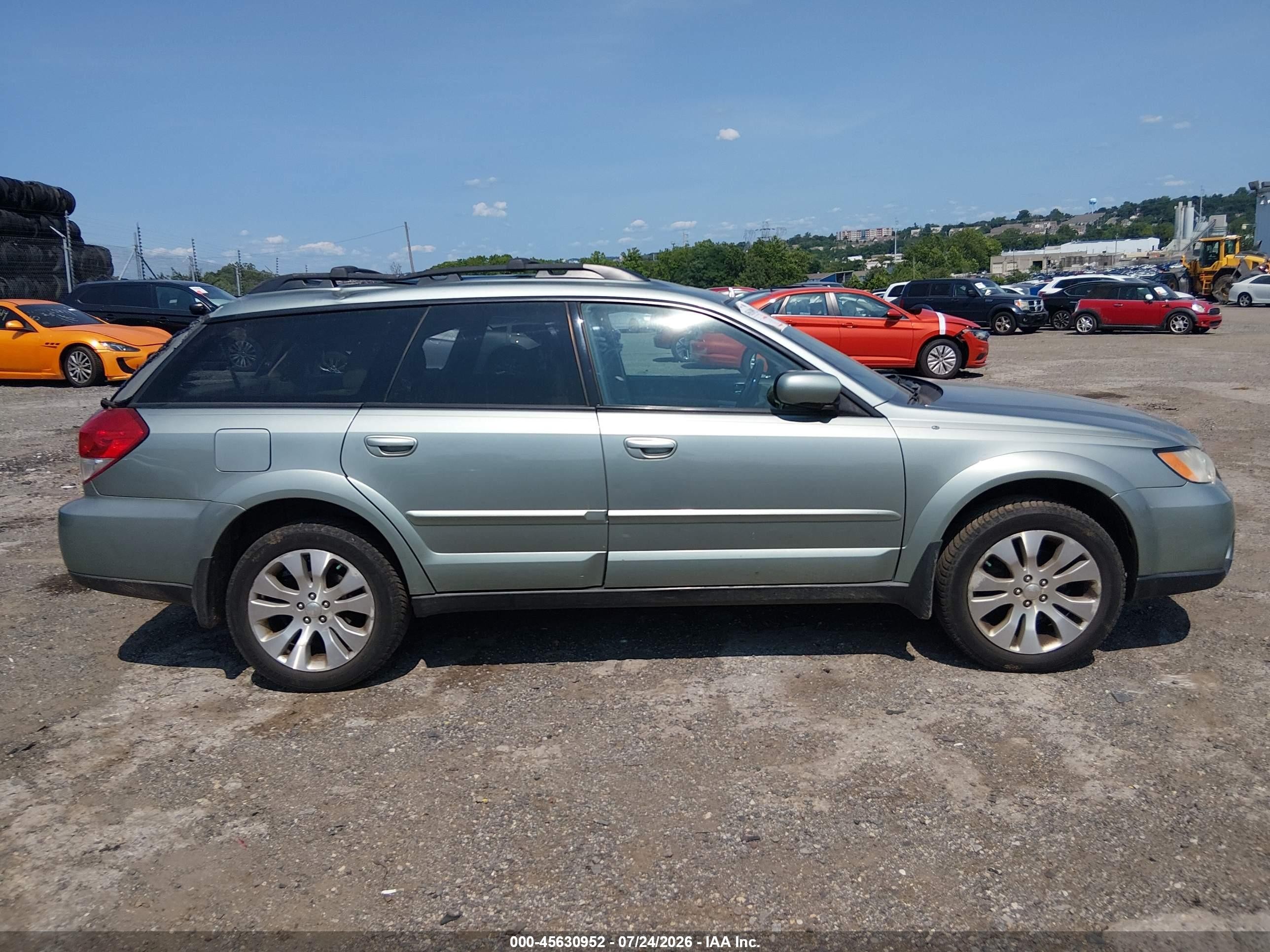 2009 Subaru Outback 2.5i Limited Green vin: 4S4BP66C997322452