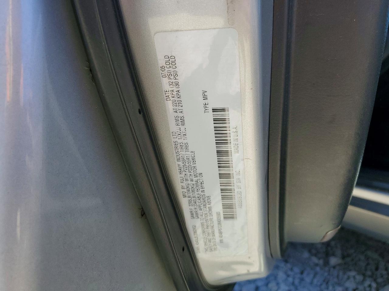 2006 Subaru Legacy Outback 2.5 Xt Limited Silver vin: 4S4BP67C064305583