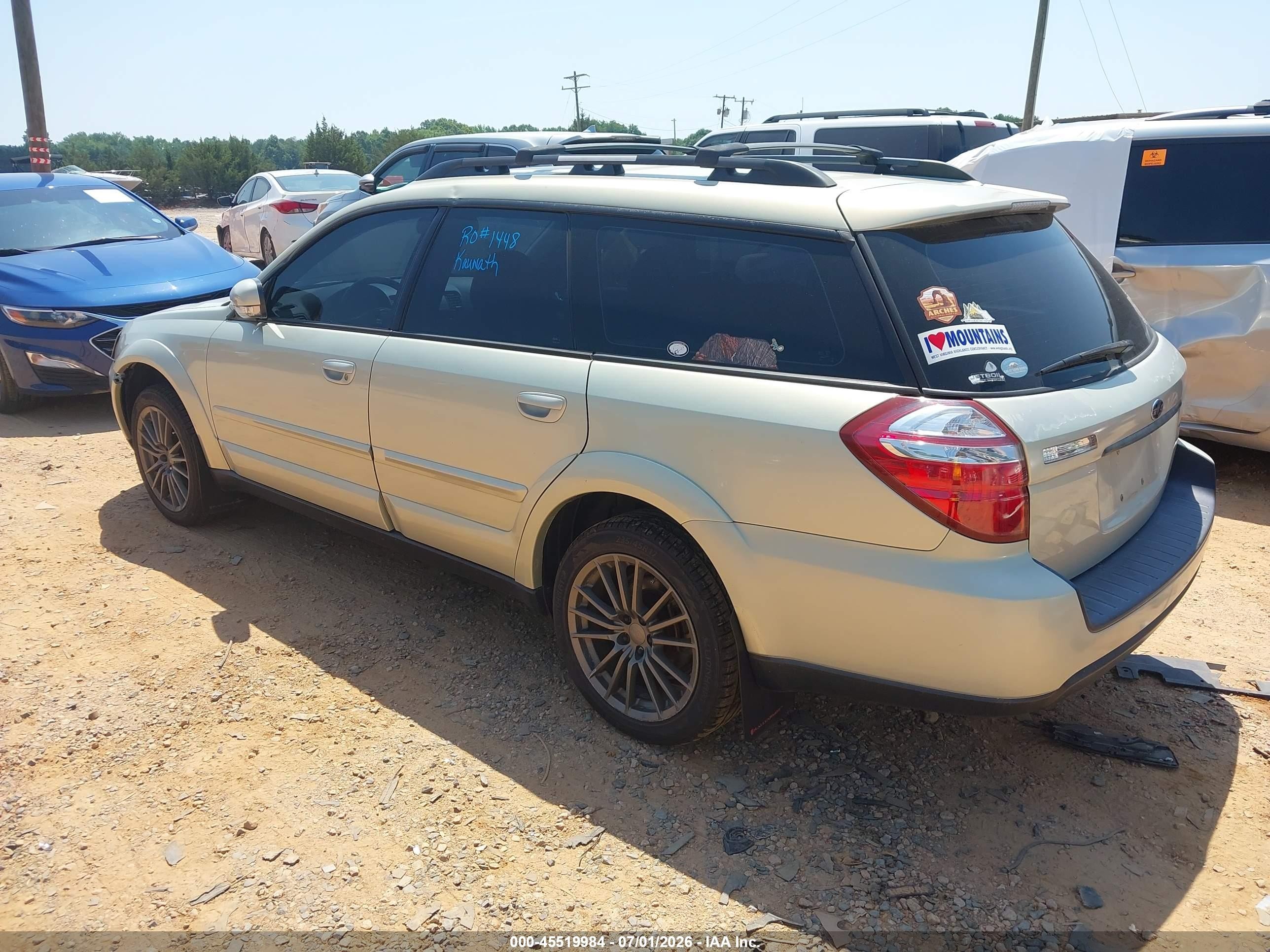 2005 Subaru Outback 2.5xt Limited Tan vin: 4S4BP67C354373214