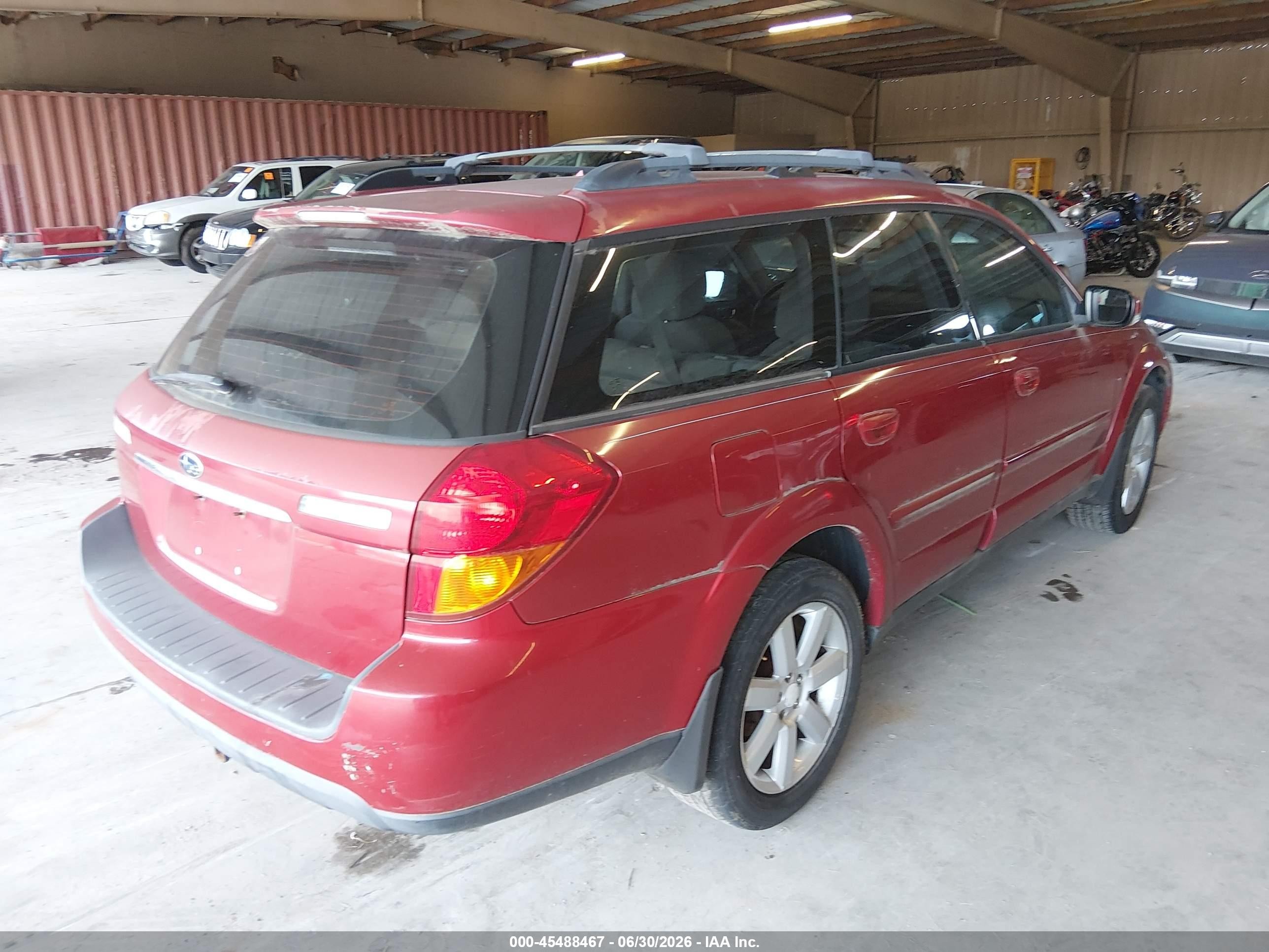 2006 Subaru Outback 3.0r Red vin: 4S4BP84C864301586