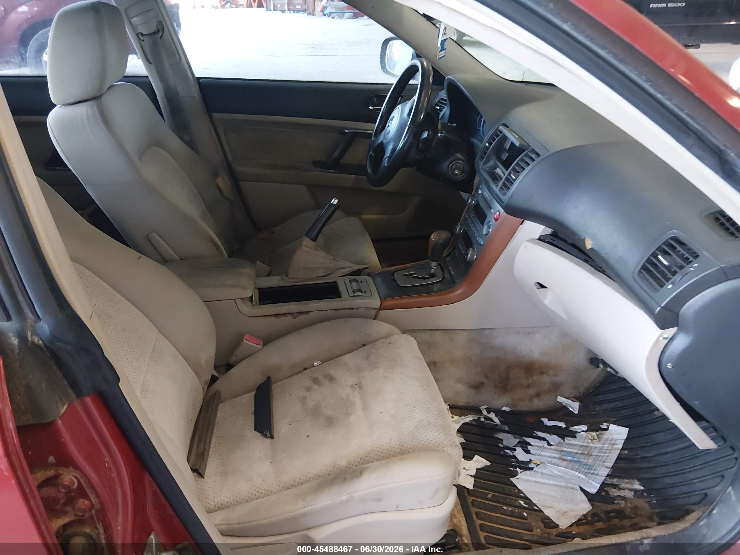 2006 Subaru Outback 3.0r Red vin: 4S4BP84C864301586