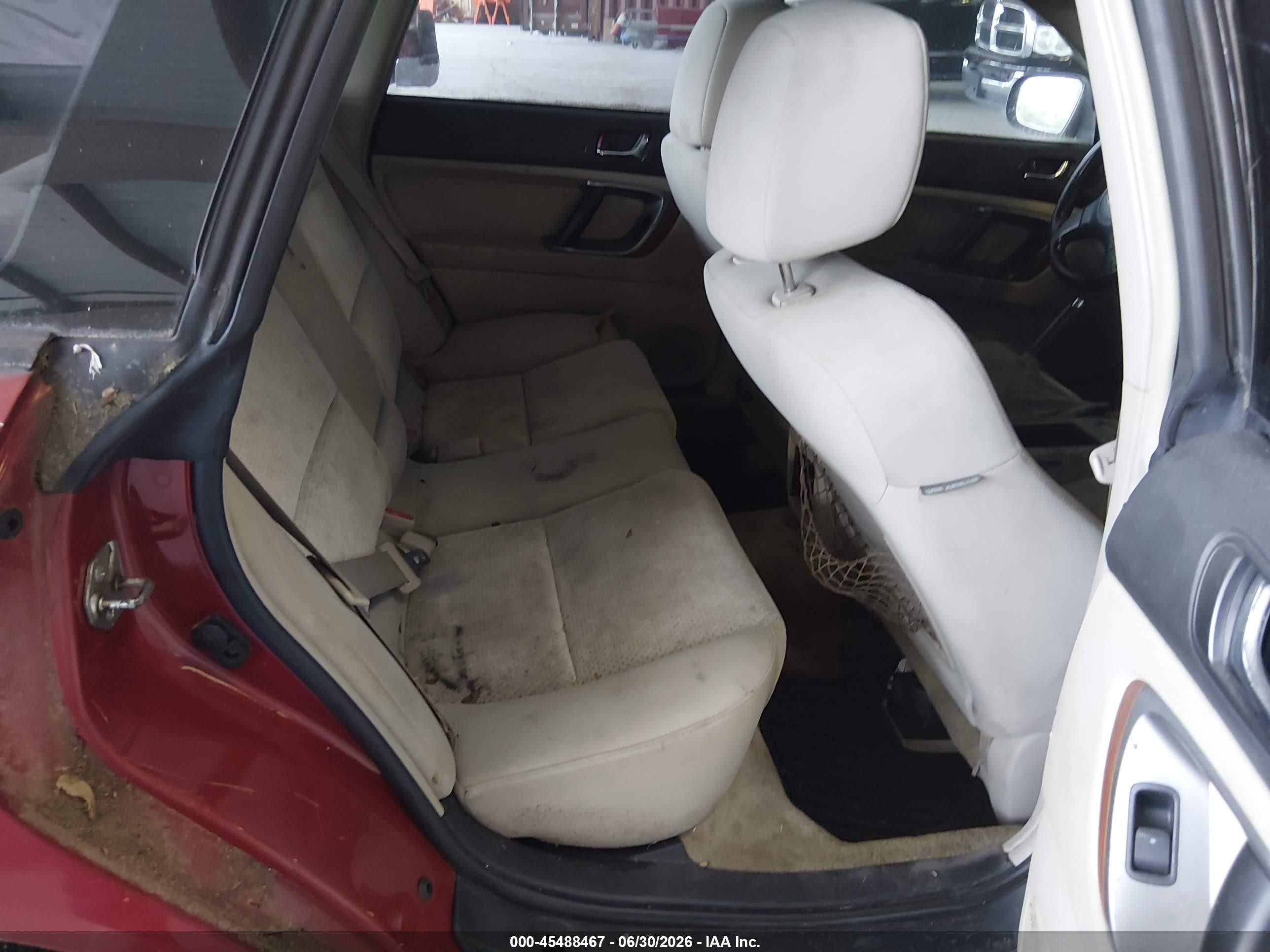 2006 Subaru Outback 3.0r Red vin: 4S4BP84C864301586