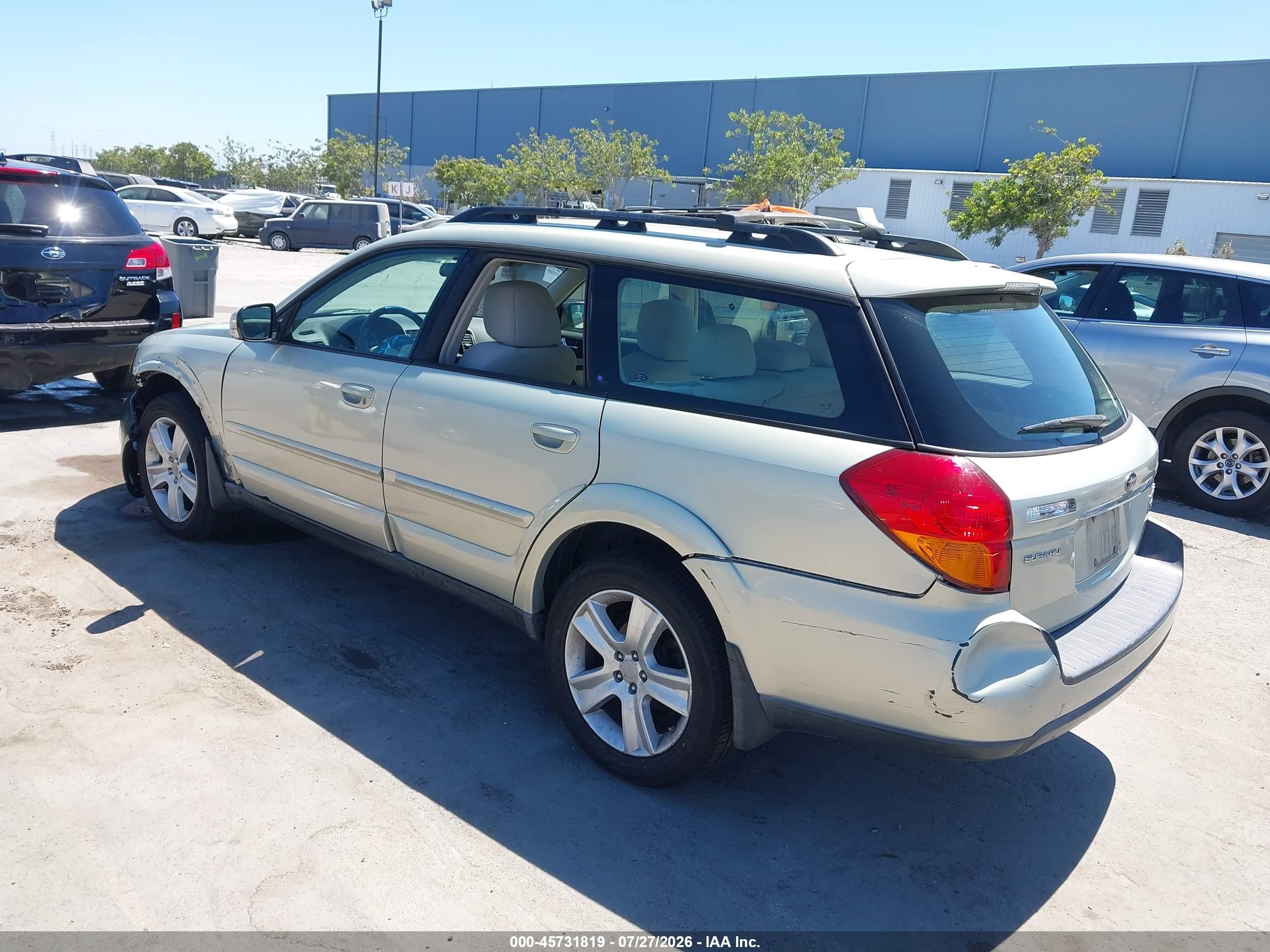 2006 Subaru Outback 3.0r Серебряный vin: 4S4BP84C864334720