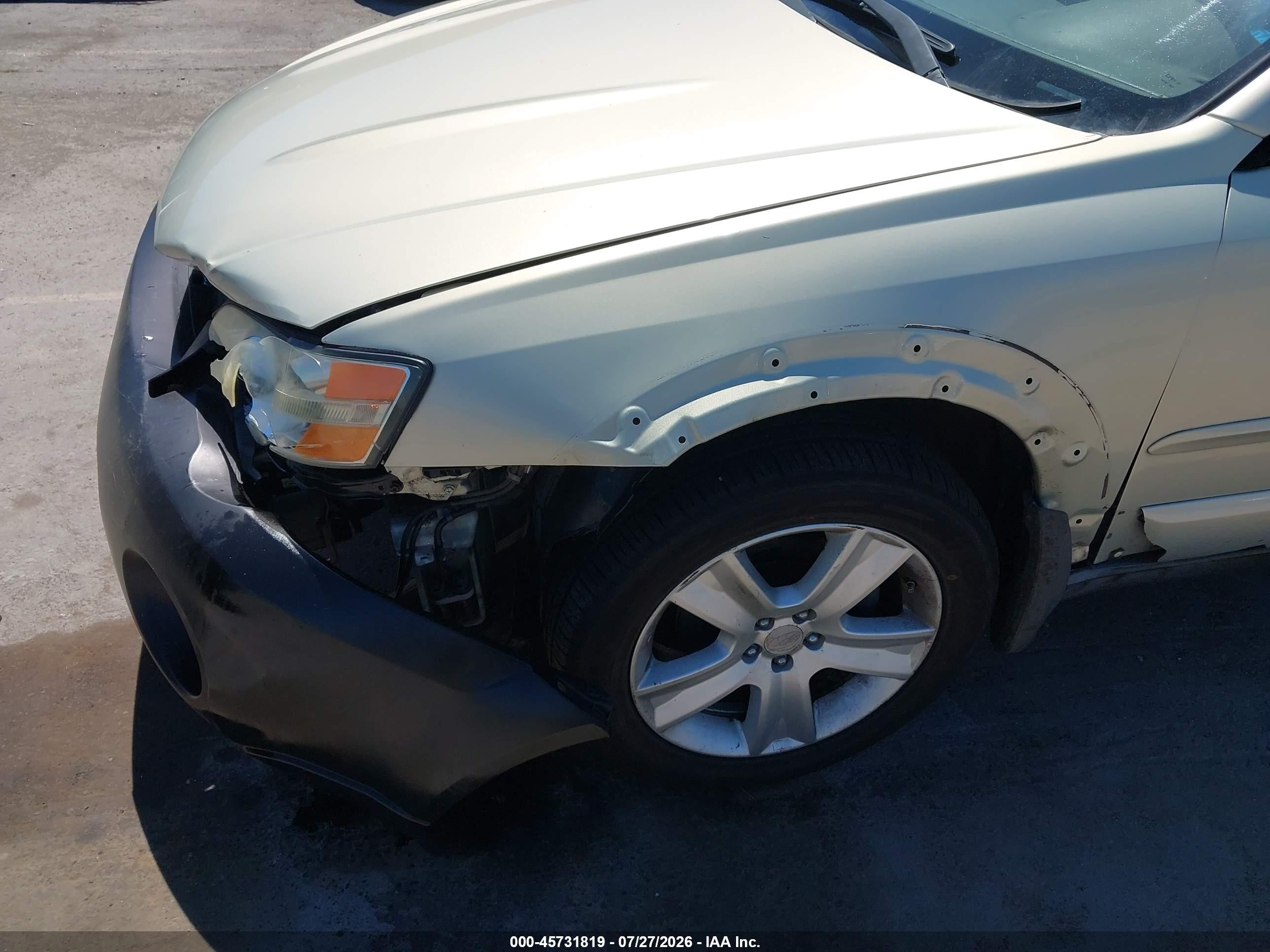 2006 Subaru Outback 3.0r Серебряный vin: 4S4BP84C864334720