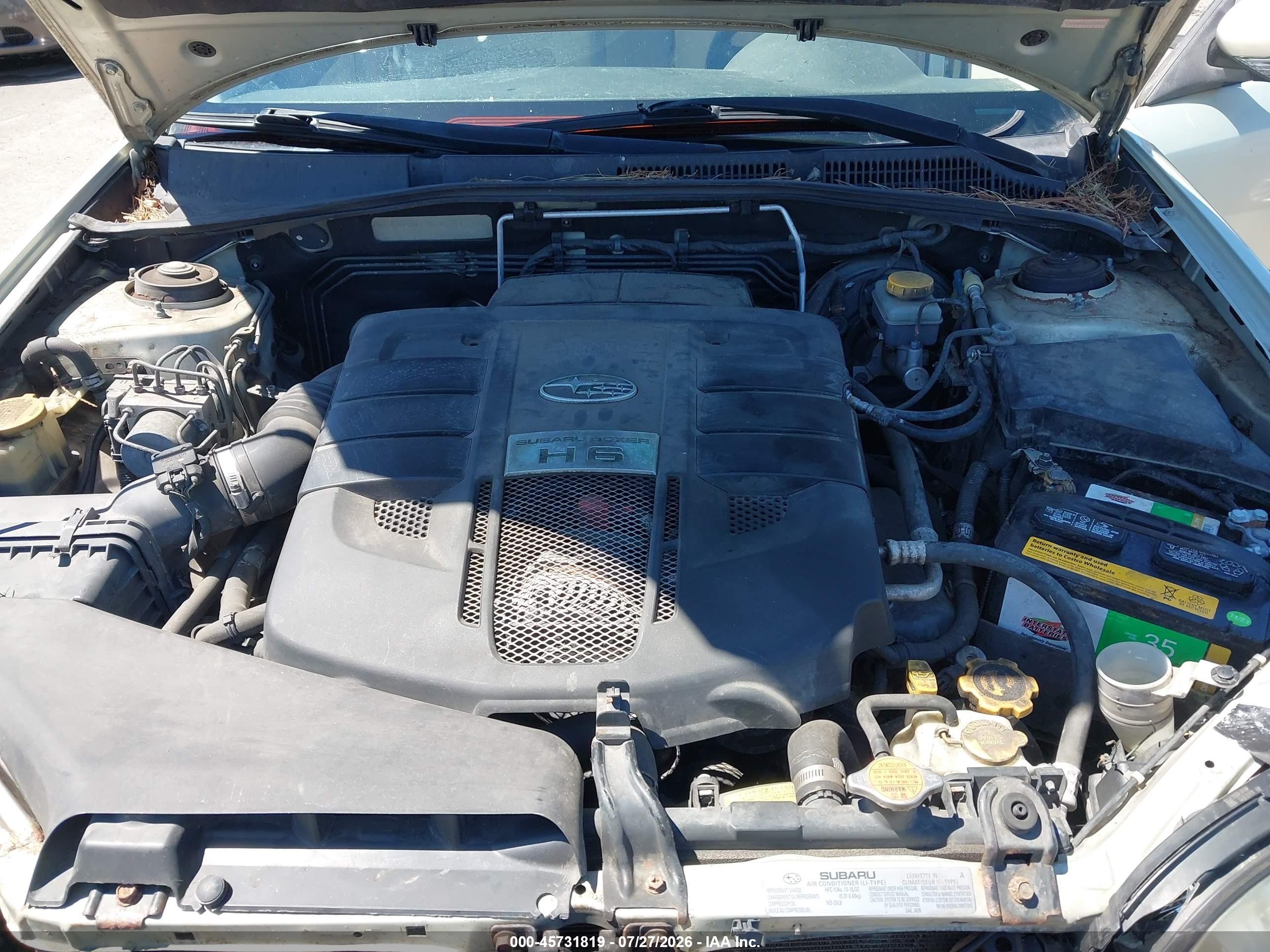 2006 Subaru Outback 3.0r Серебряный vin: 4S4BP84C864334720