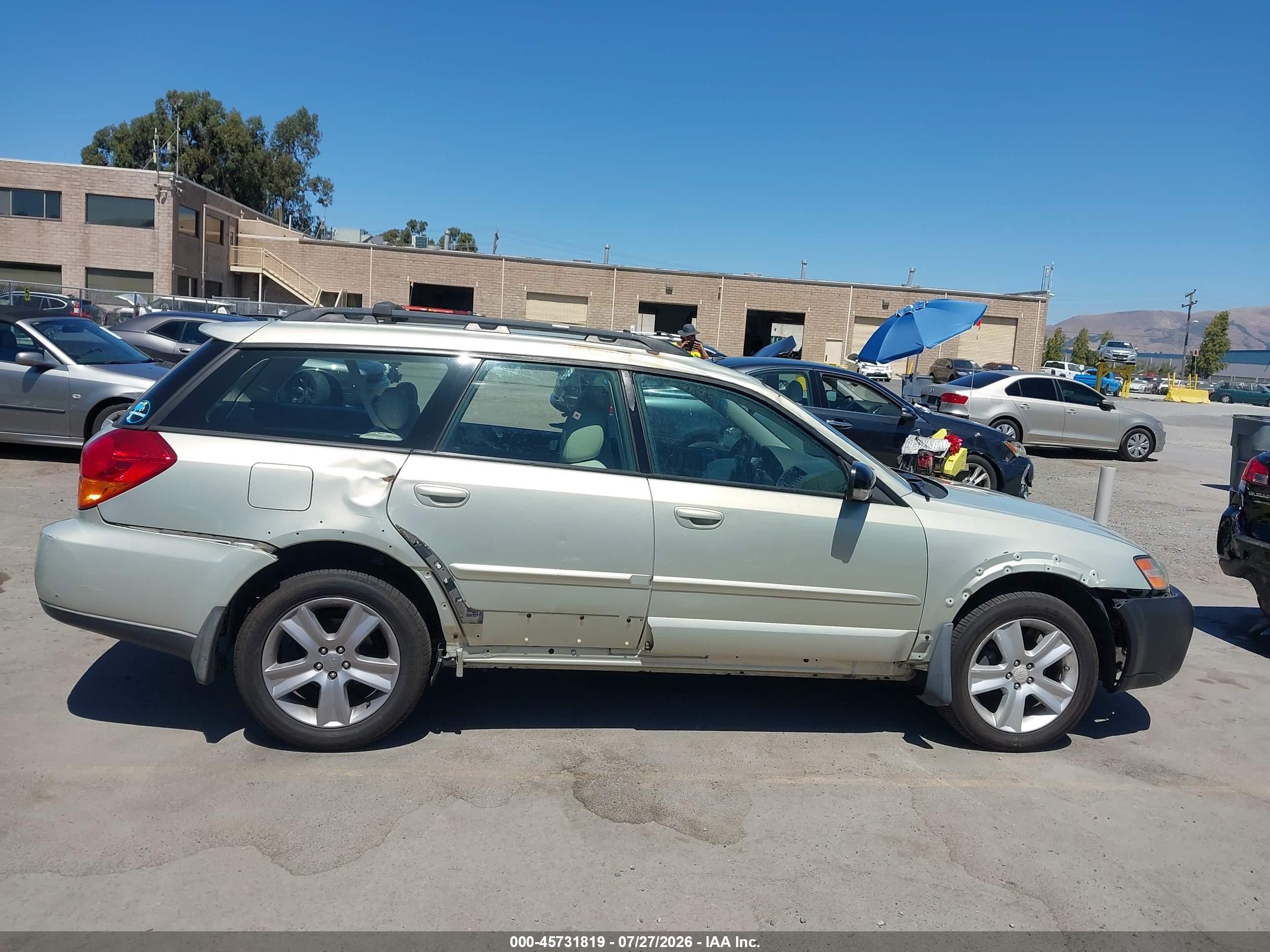 2006 Subaru Outback 3.0r Серебряный vin: 4S4BP84C864334720