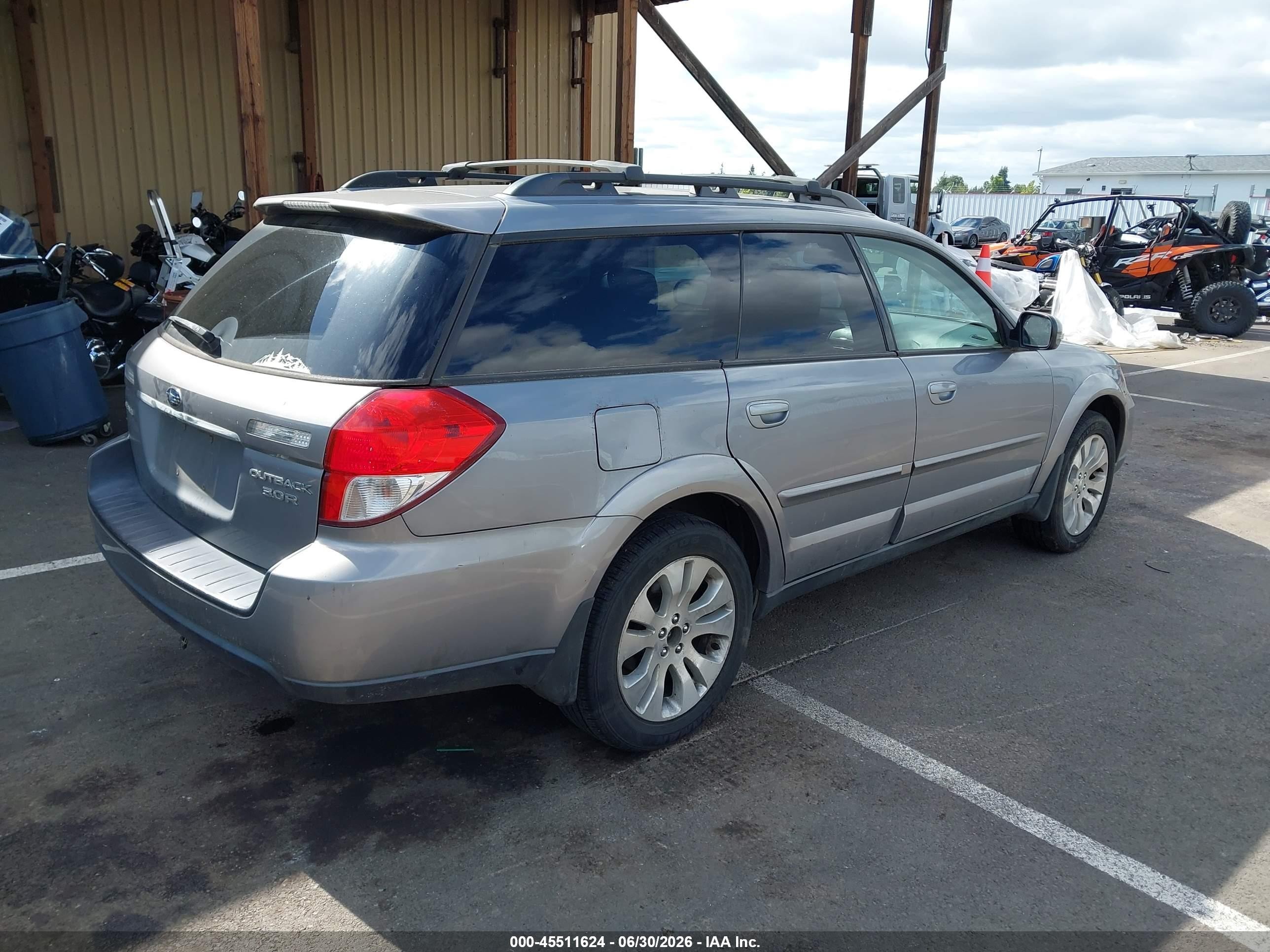 2009 Subaru Outback 3.0r Limited Silver vin: 4S4BP85C094328915