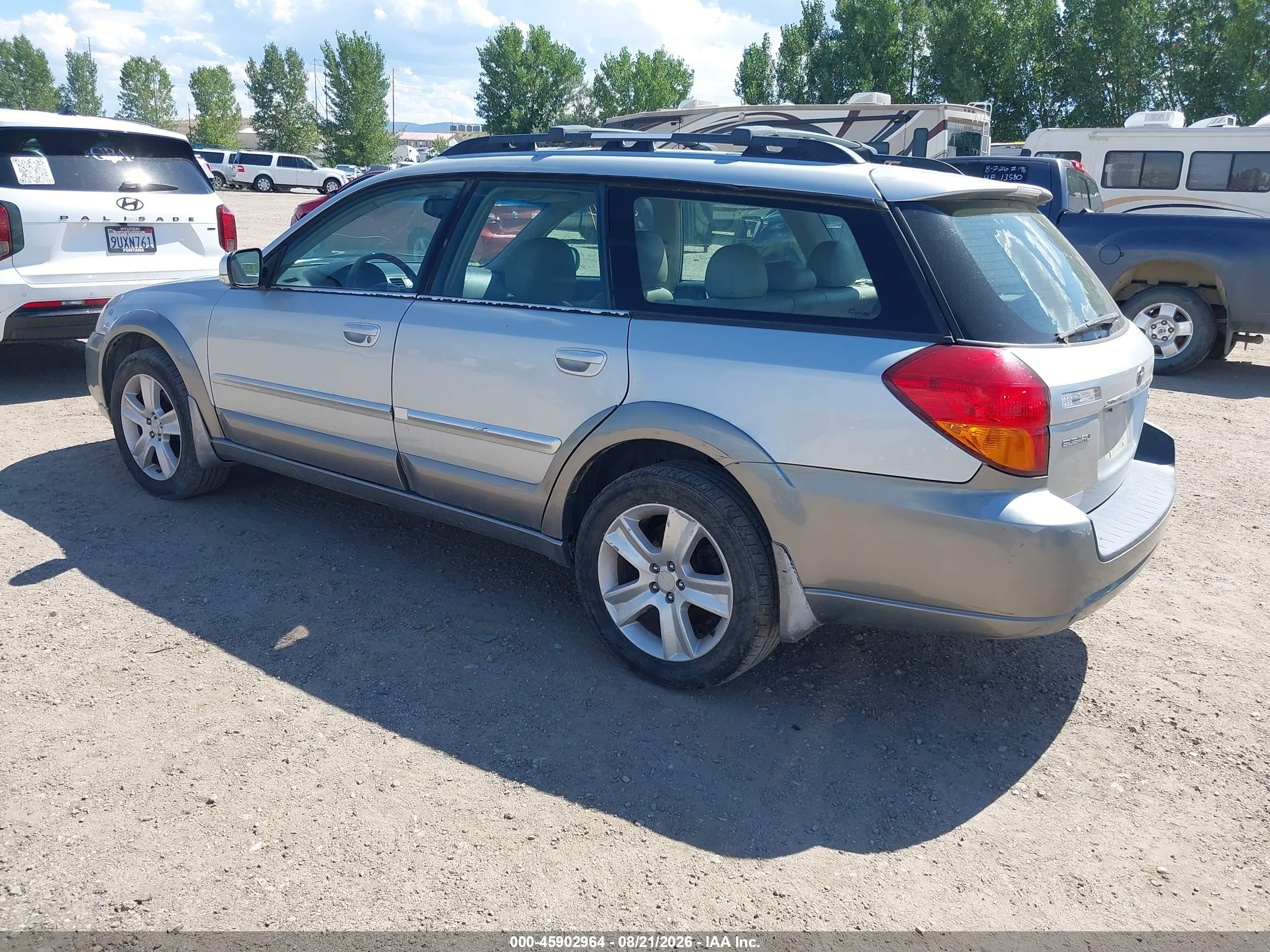 2005 Subaru Legacy Outback H6 R Vdc Silver vin: 4S4BP85C654364408