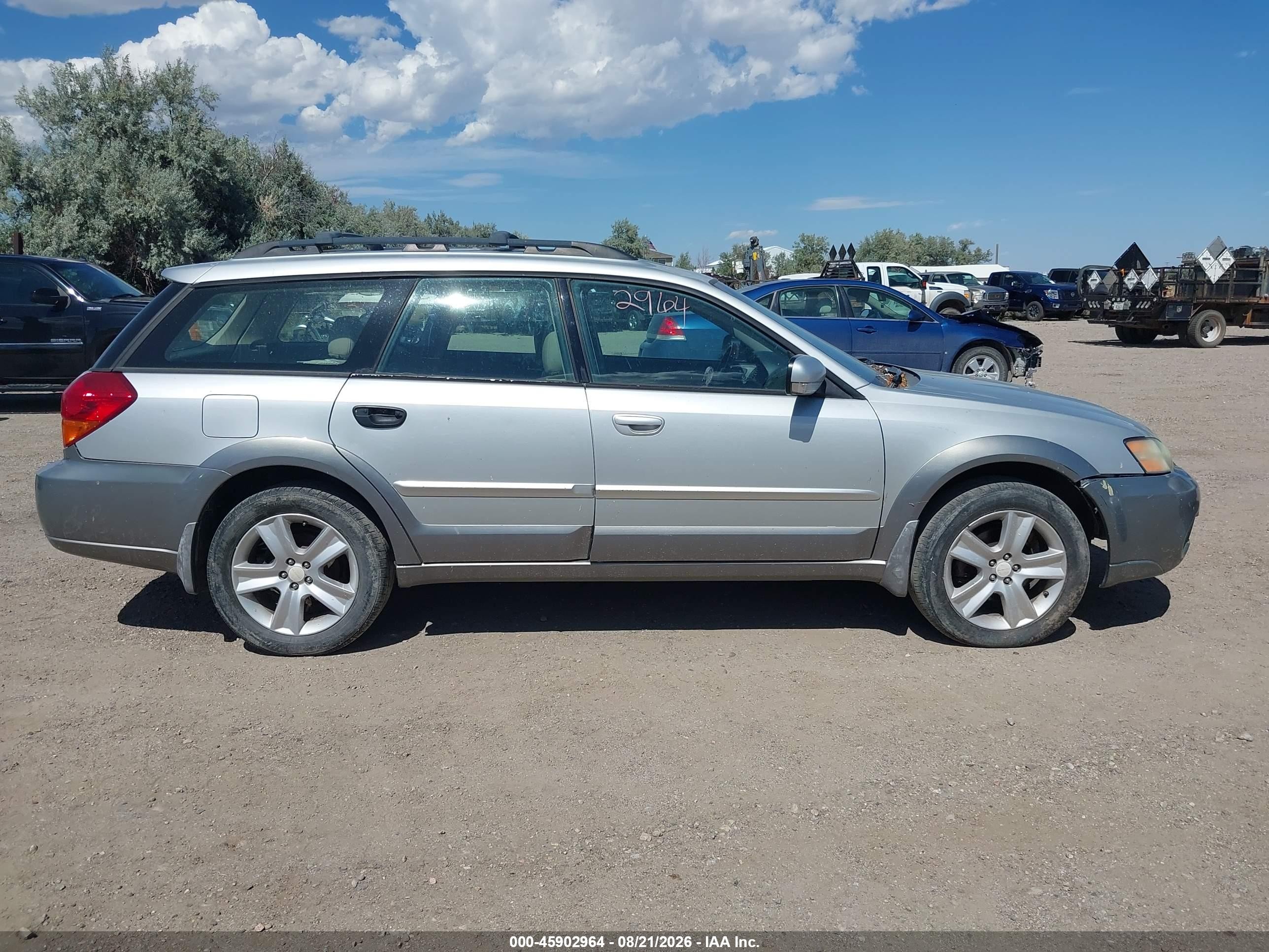 2005 Subaru Legacy Outback H6 R Vdc Silver vin: 4S4BP85C654364408
