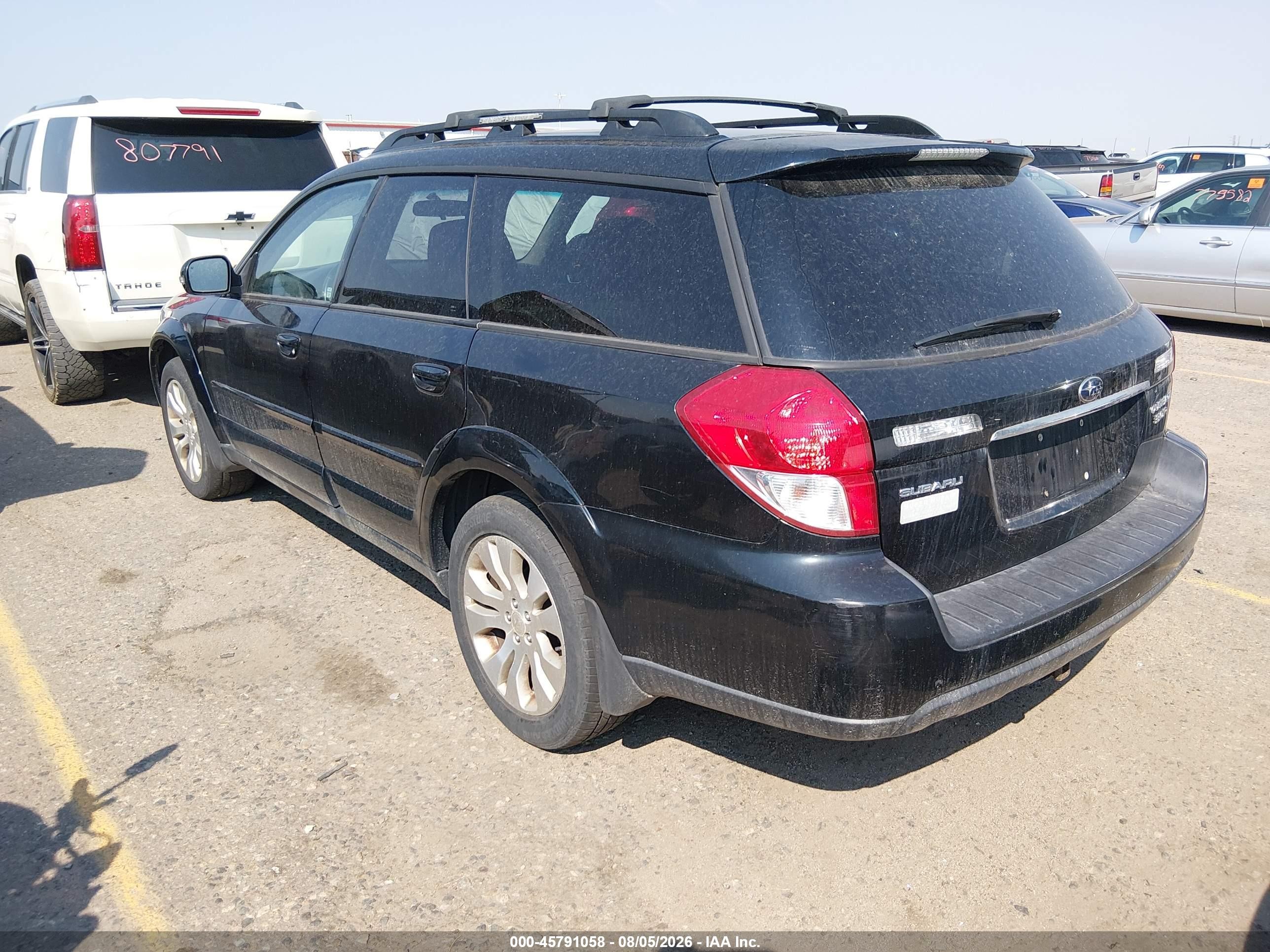2009 Subaru Outback 3.0r Limited Black vin: 4S4BP85C994312518