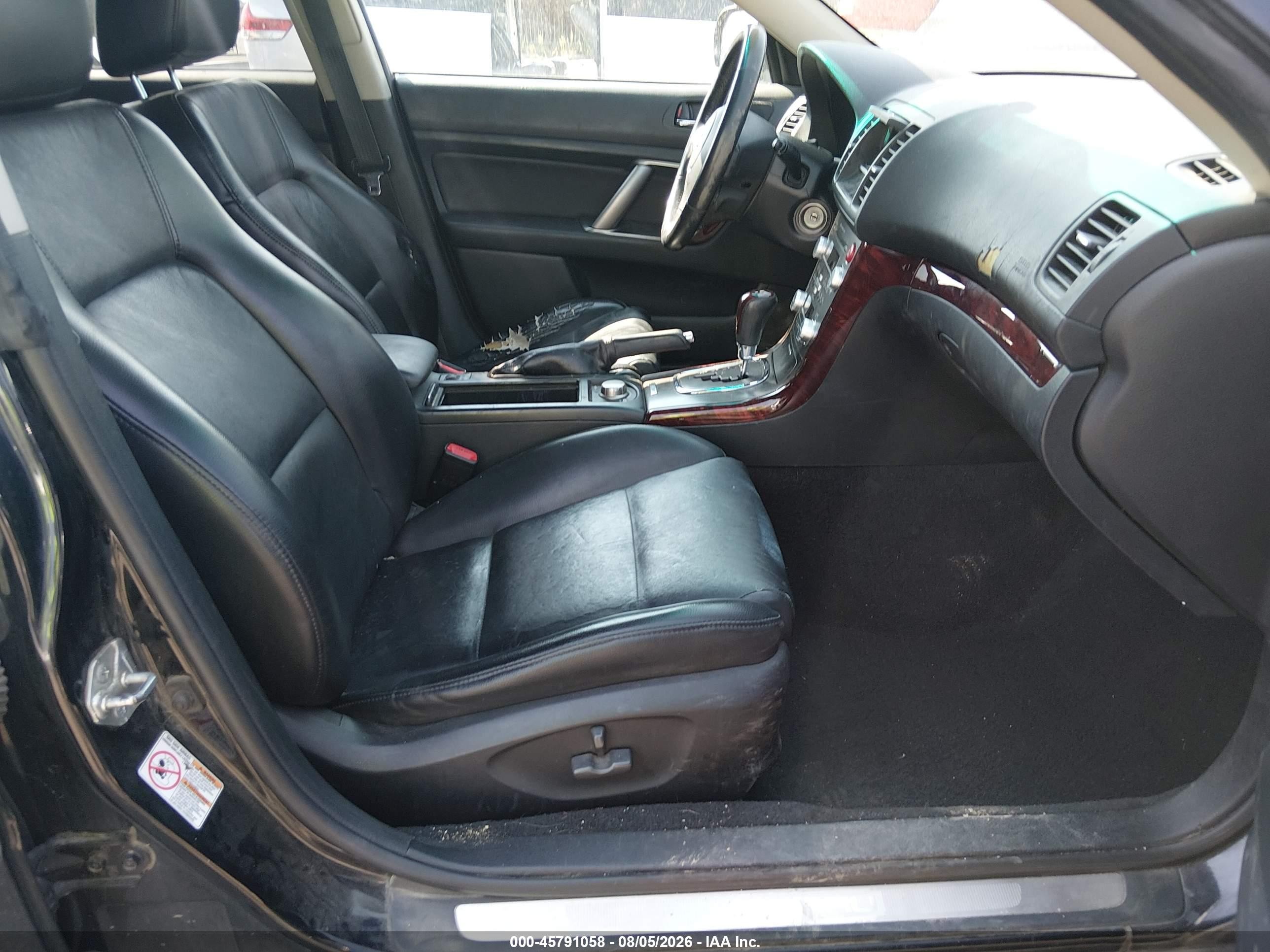 2009 Subaru Outback 3.0r Limited Black vin: 4S4BP85C994312518