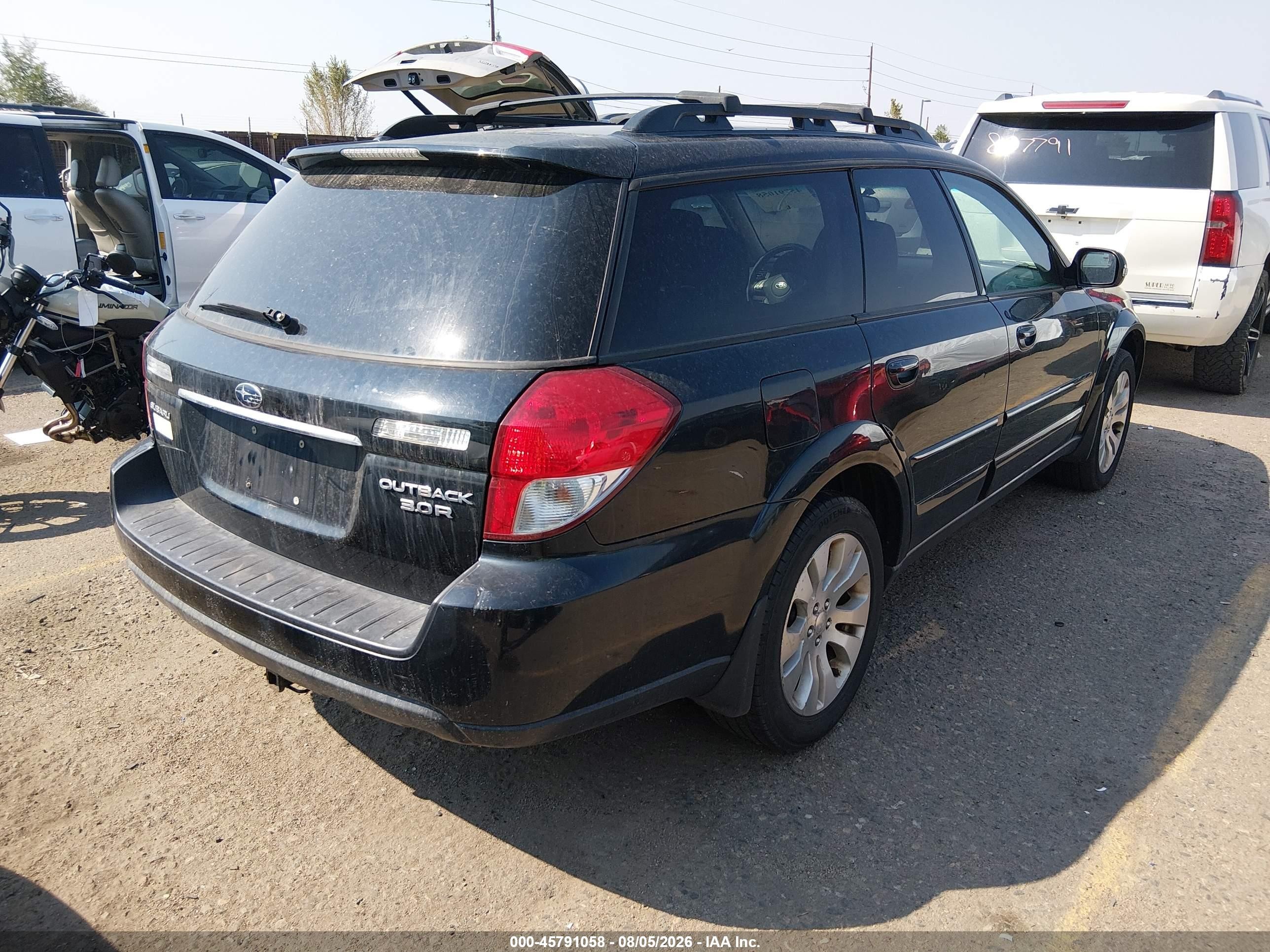 2009 Subaru Outback 3.0r Limited Black vin: 4S4BP85C994312518