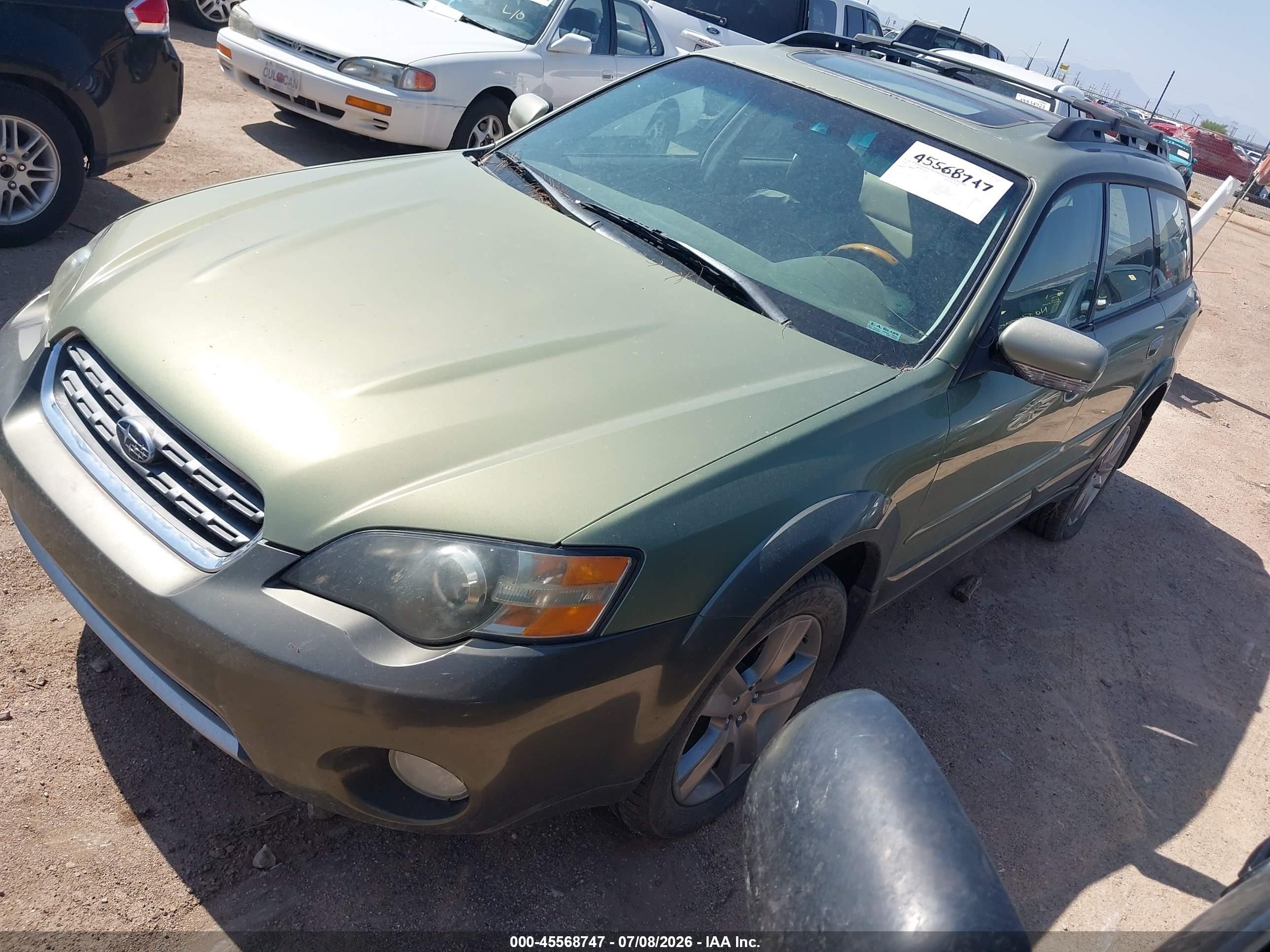 2005 Subaru Outback 3.0r L.l. Bean Edition Green vin: 4S4BP86C054370901