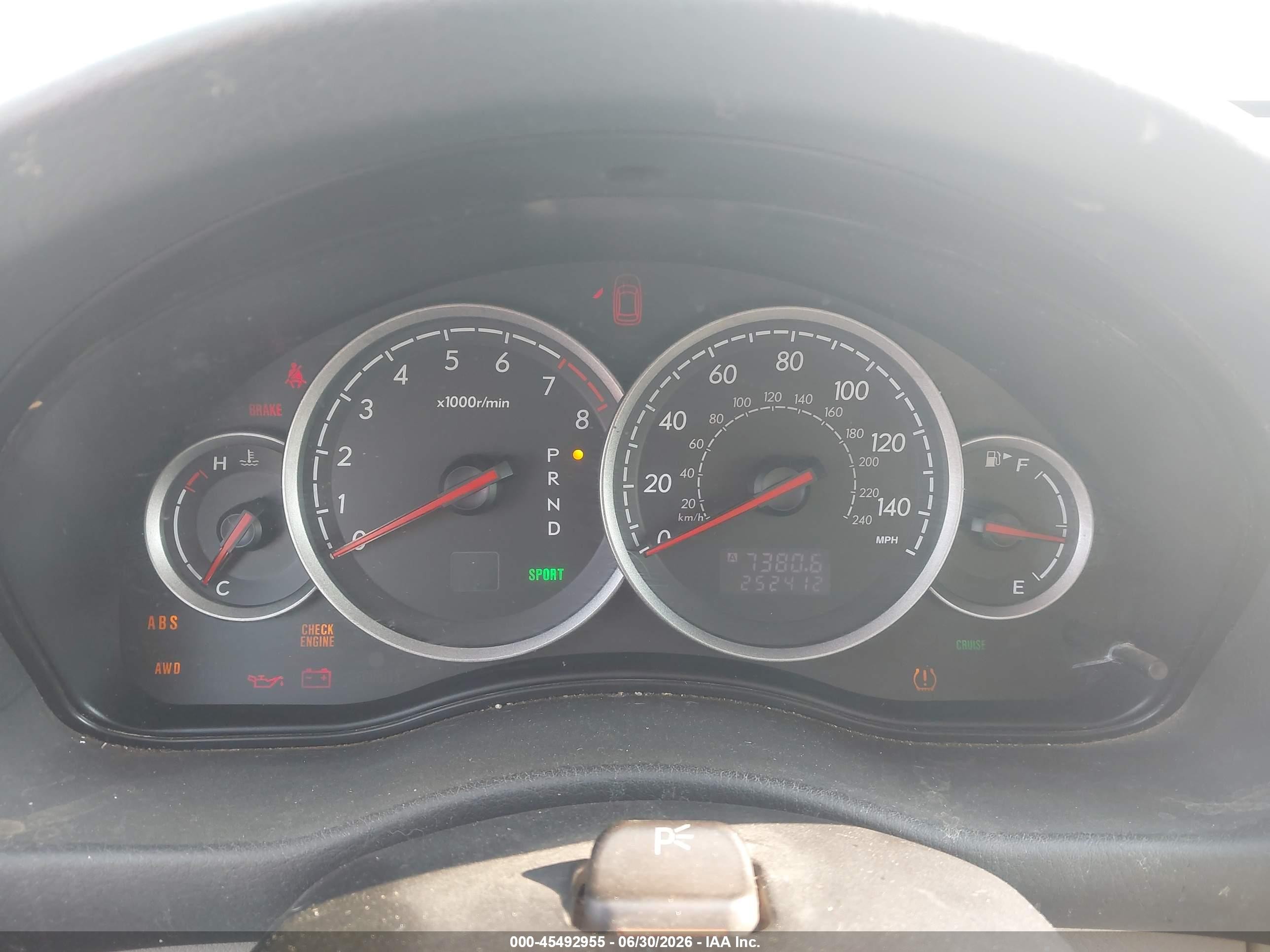 2006 Subaru Outback 3.0r L.l. Bean Edition Зеленый vin: 4S4BP86C364323573
