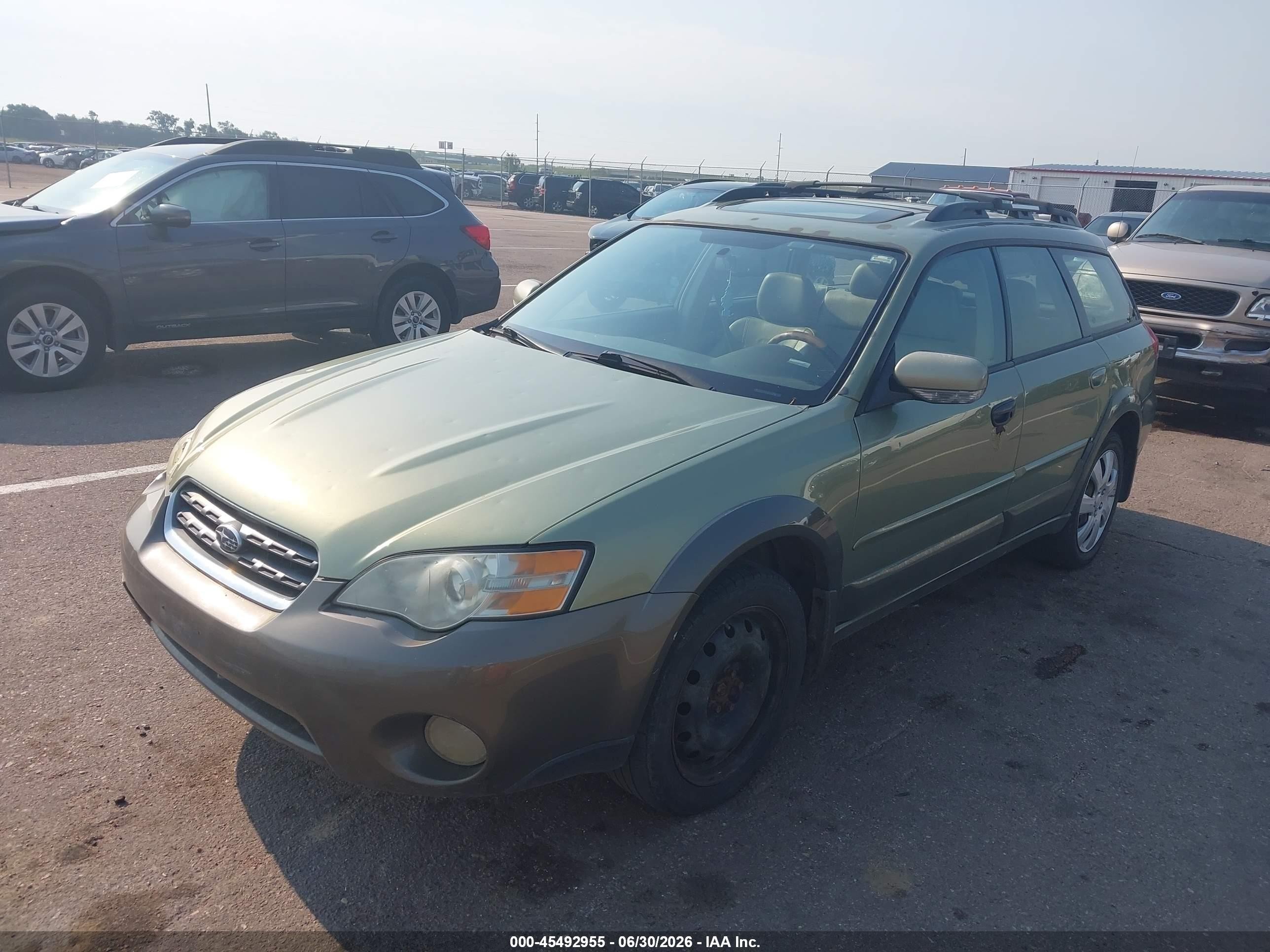 2006 Subaru Outback 3.0r L.l. Bean Edition Зеленый vin: 4S4BP86C364323573