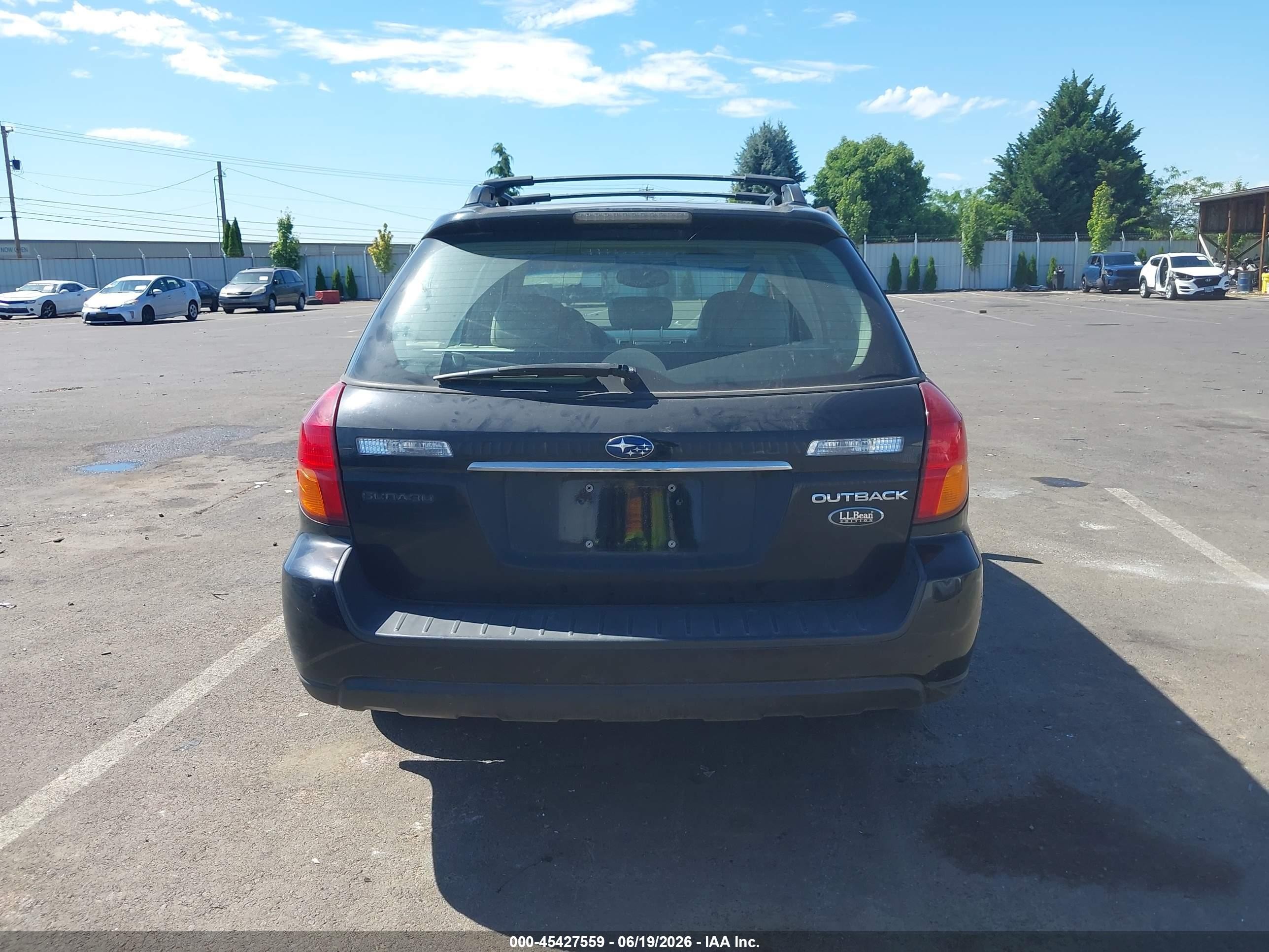 2005 Subaru Outback 3.0r L.l. Bean Edition Black vin: 4S4BP86C454317182