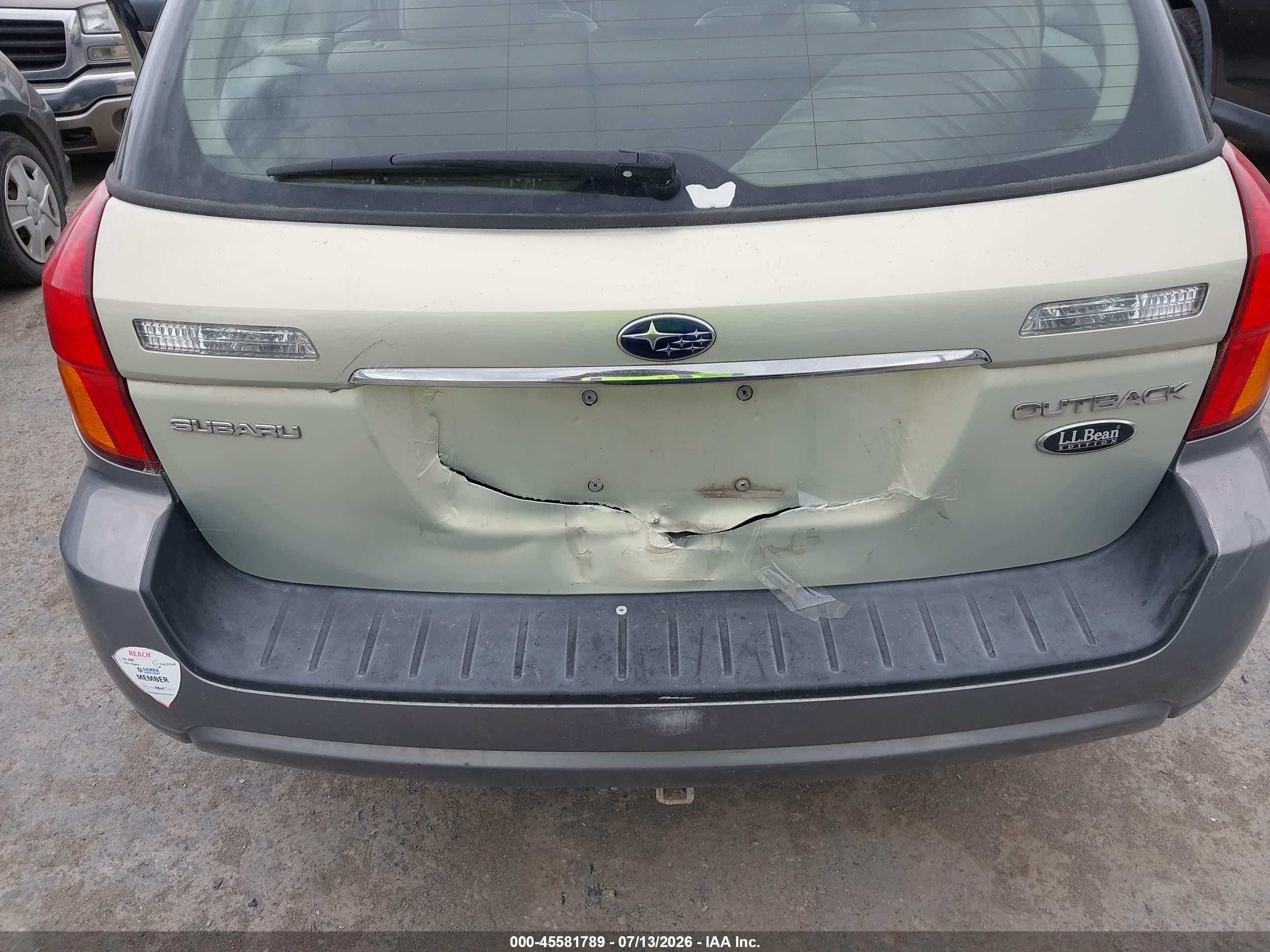 2005 Subaru Outback 3.0r L.l. Bean Edition Gray vin: 4S4BP86C654364763