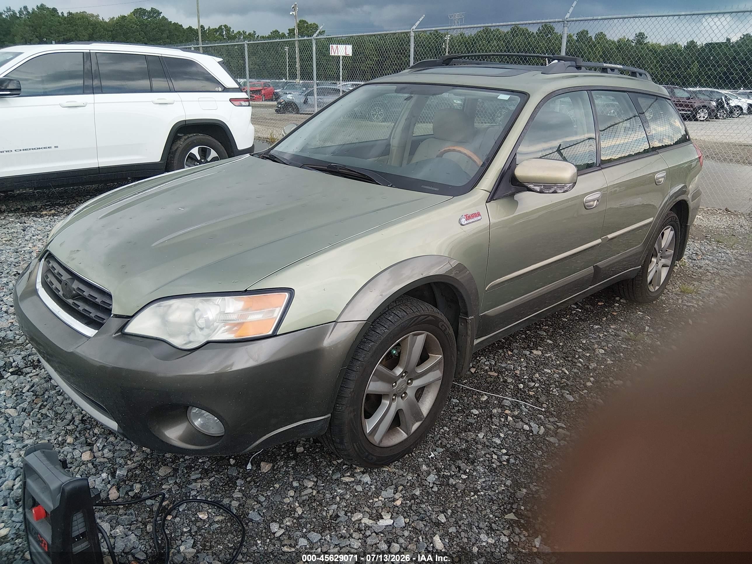 2006 Subaru Outback 3.0r L.l. Bean Edition Green vin: 4S4BP86C664306654