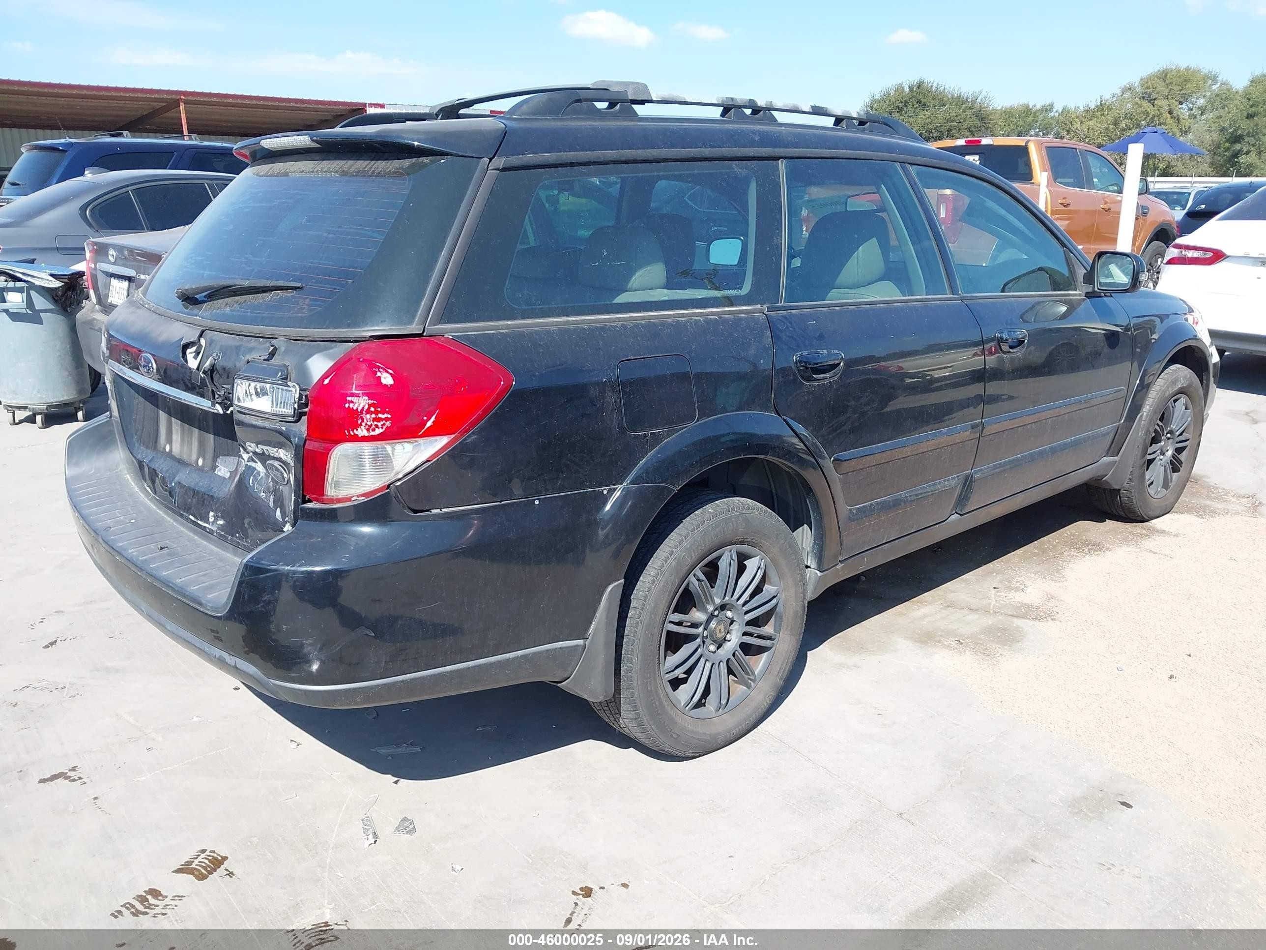 2008 Subaru Outback 3.0r L.l. Bean Edition Black vin: 4S4BP86C684355341