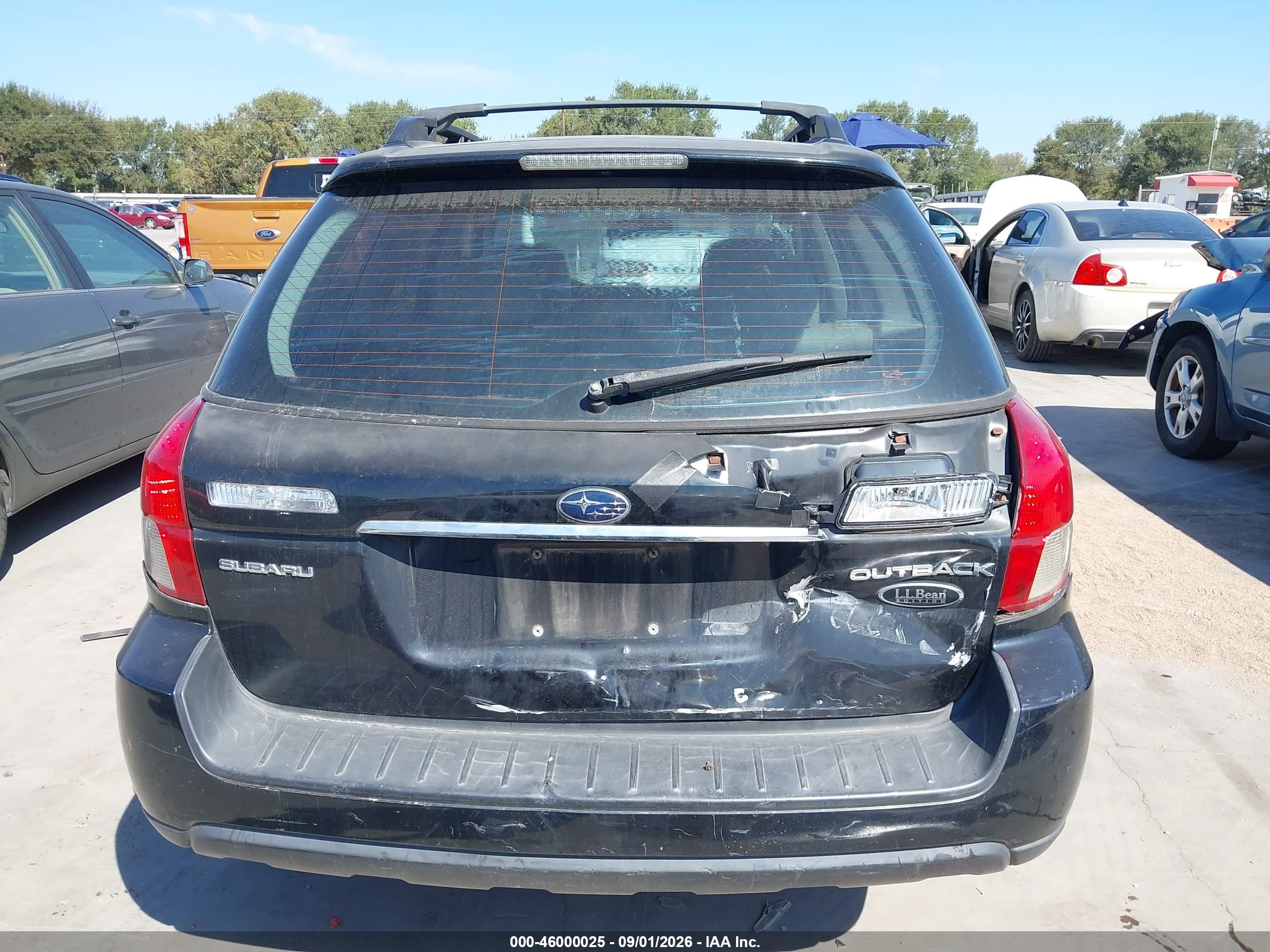 2008 Subaru Outback 3.0r L.l. Bean Edition Black vin: 4S4BP86C684355341