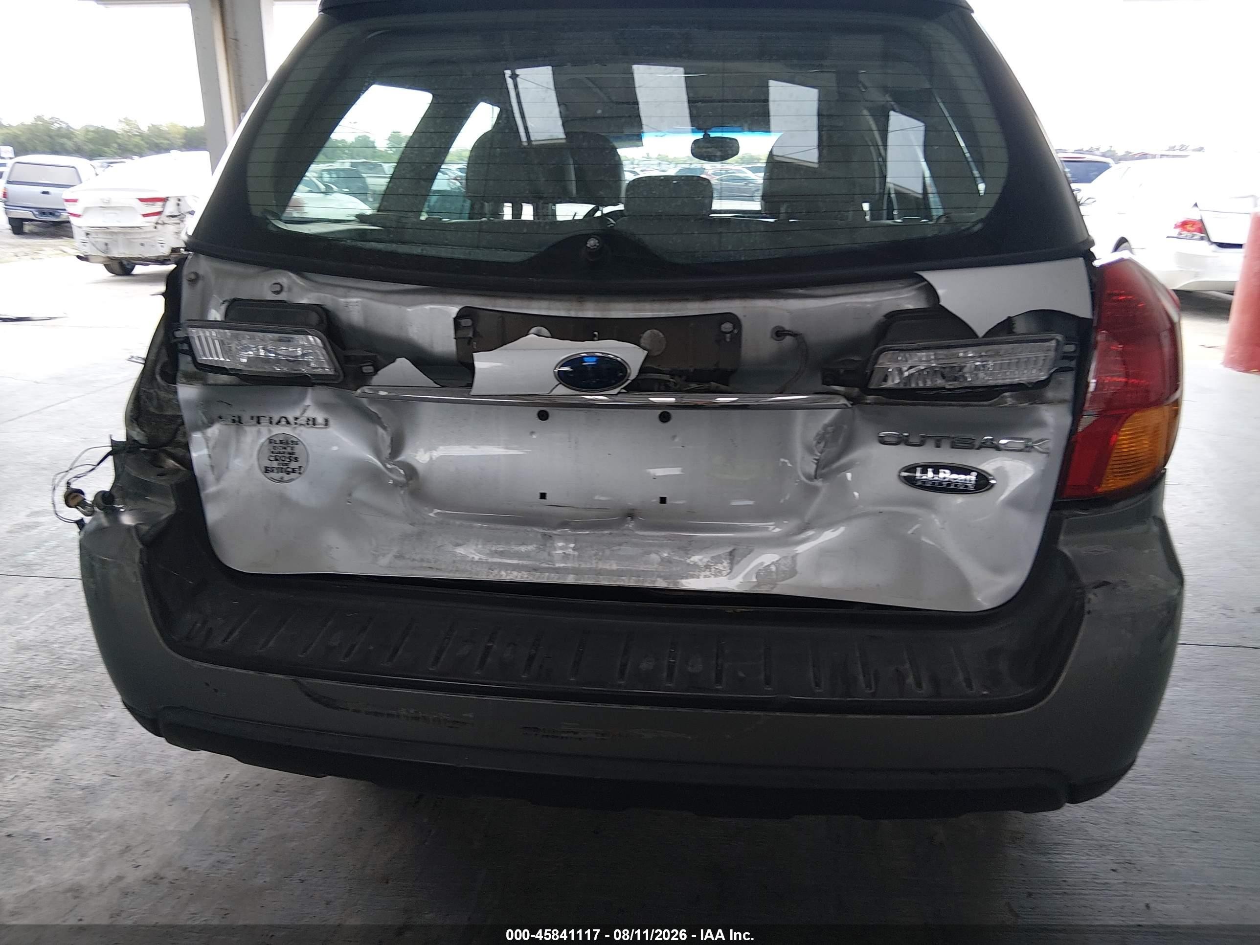 2005 Subaru Outback 3.0r L.l. Bean Edition Silver vin: 4S4BP86C954323690