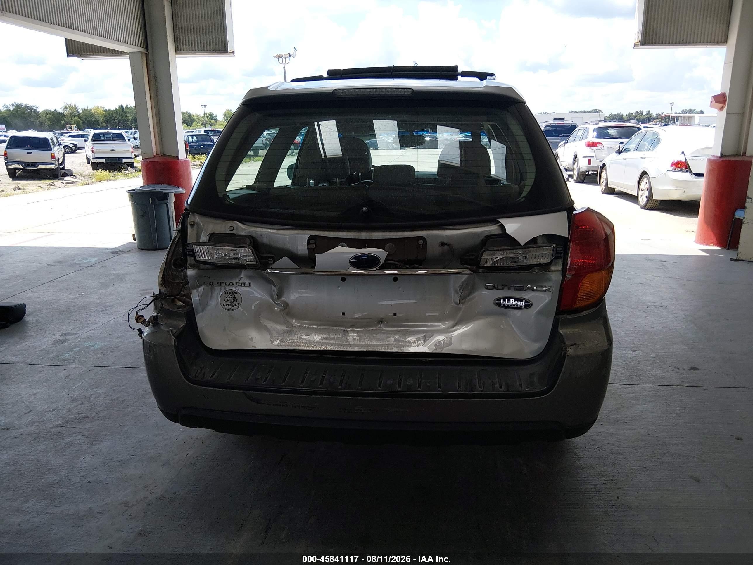2005 Subaru Outback 3.0r L.l. Bean Edition Silver vin: 4S4BP86C954323690