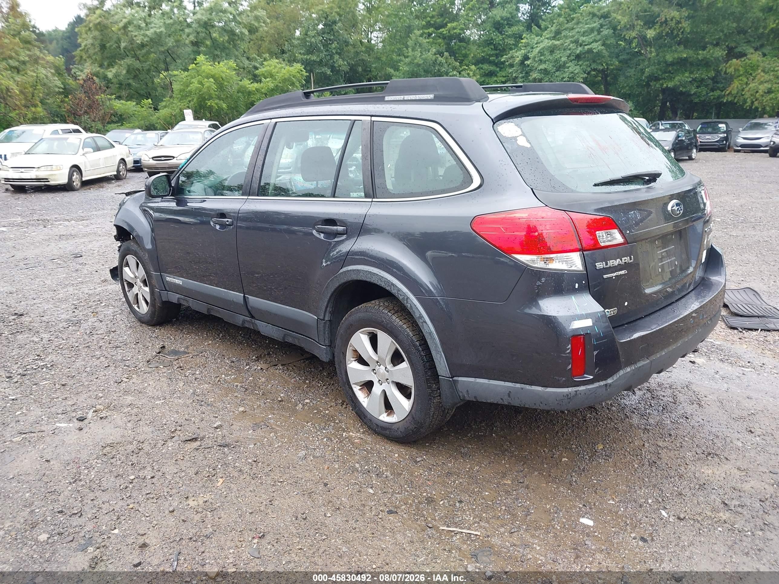 2012 Subaru Outback 2.5i Gray vin: 4S4BRBAC0C3278043