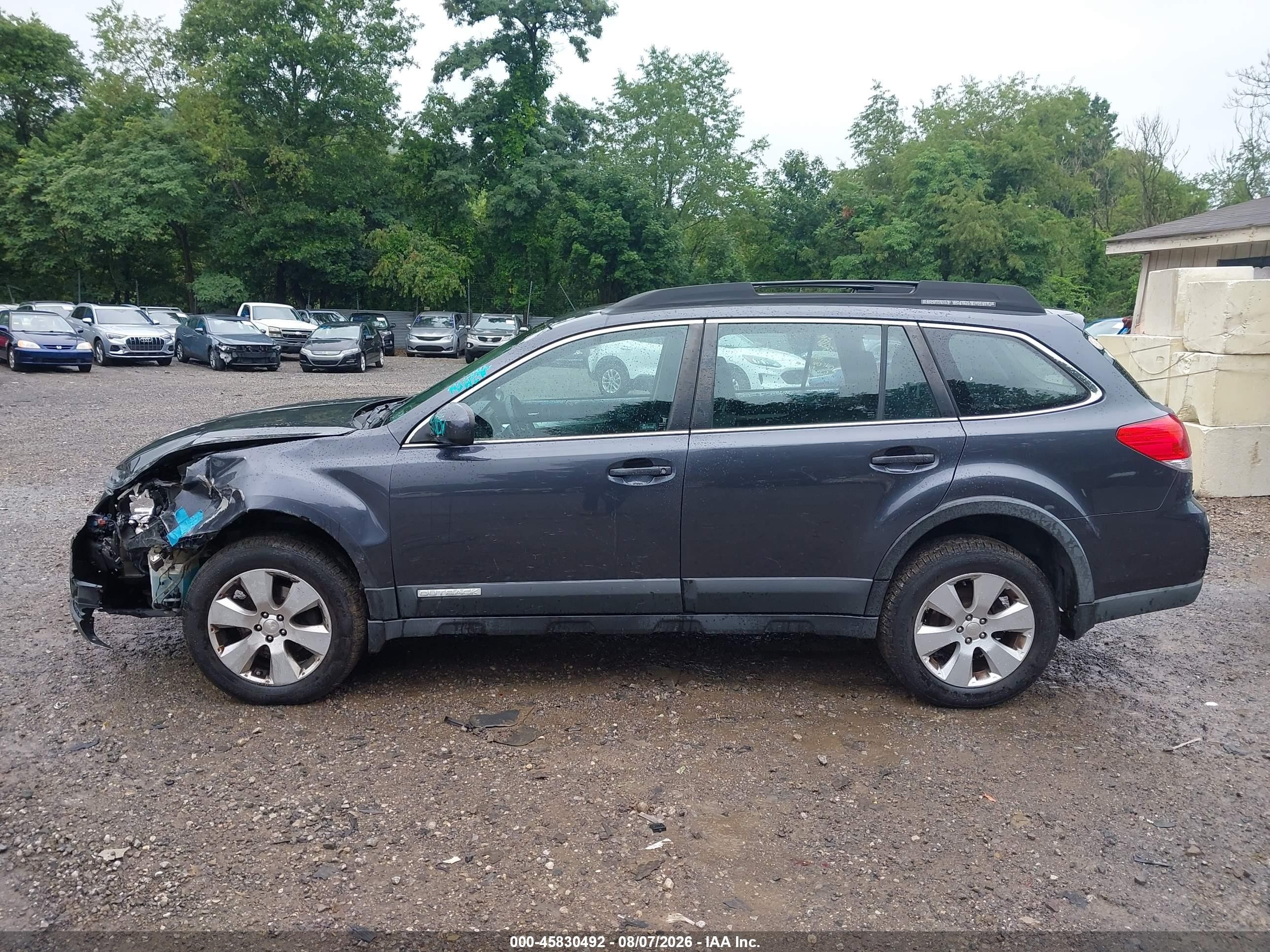 2012 Subaru Outback 2.5i Gray vin: 4S4BRBAC0C3278043